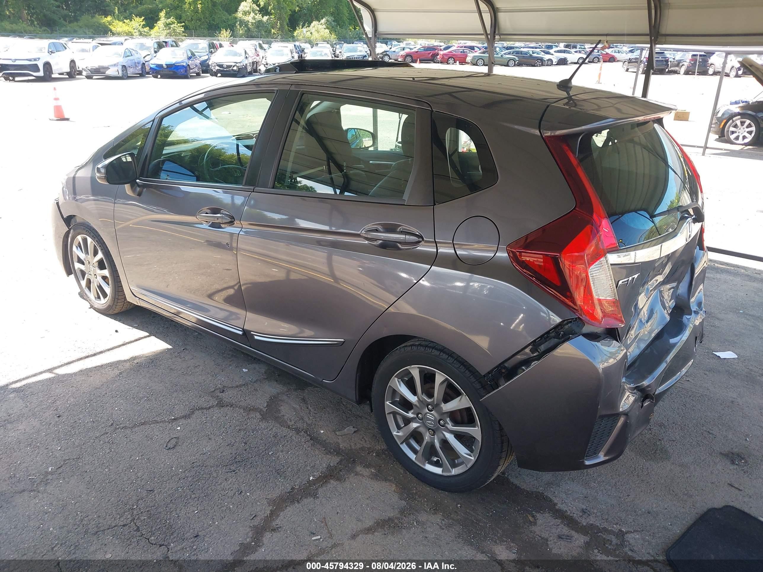 2015 Honda Fit Ex/ex-l Gray vin: 3HGGK5H81FM778654