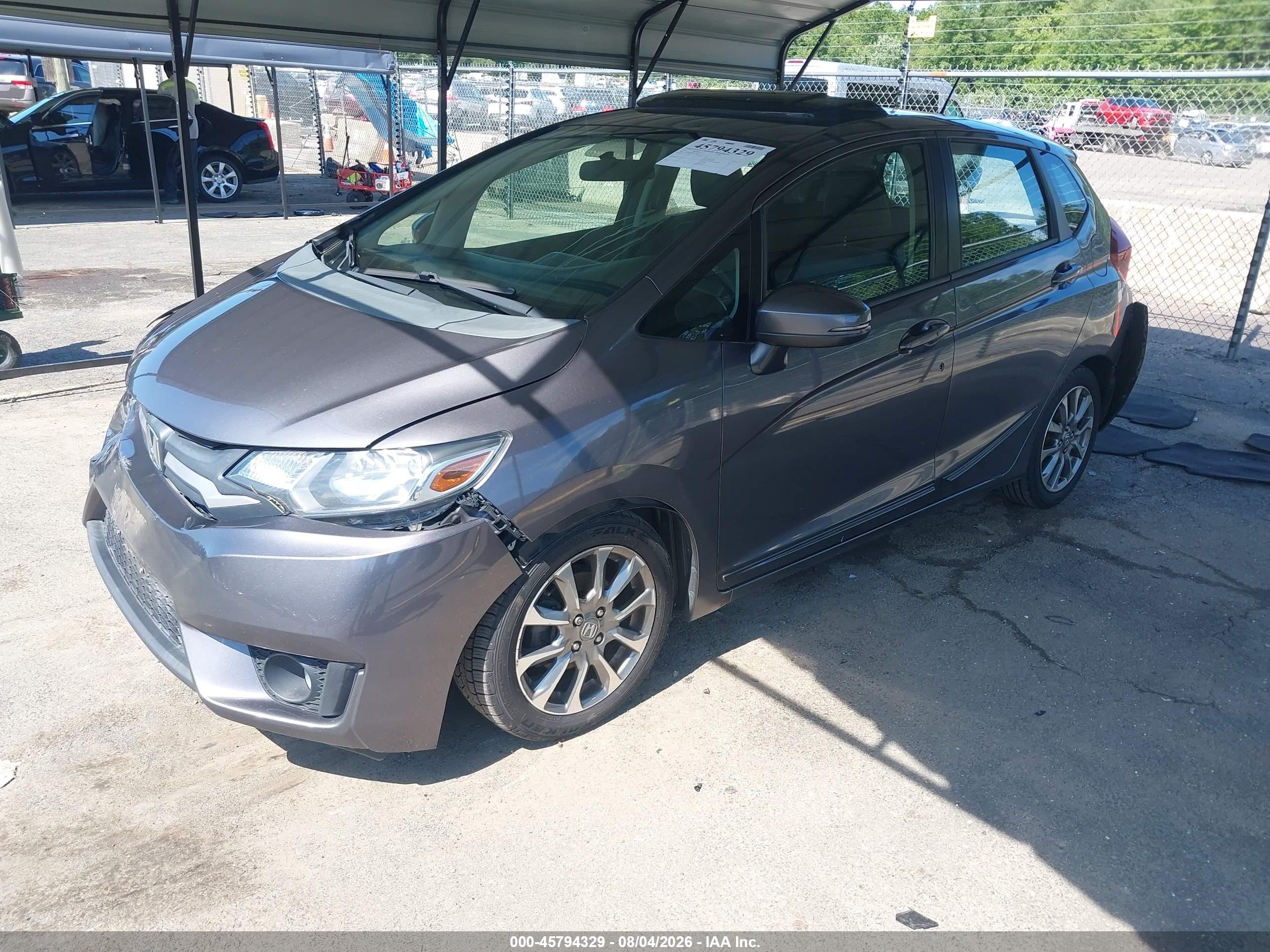 2015 Honda Fit Ex/ex-l Gray vin: 3HGGK5H81FM778654