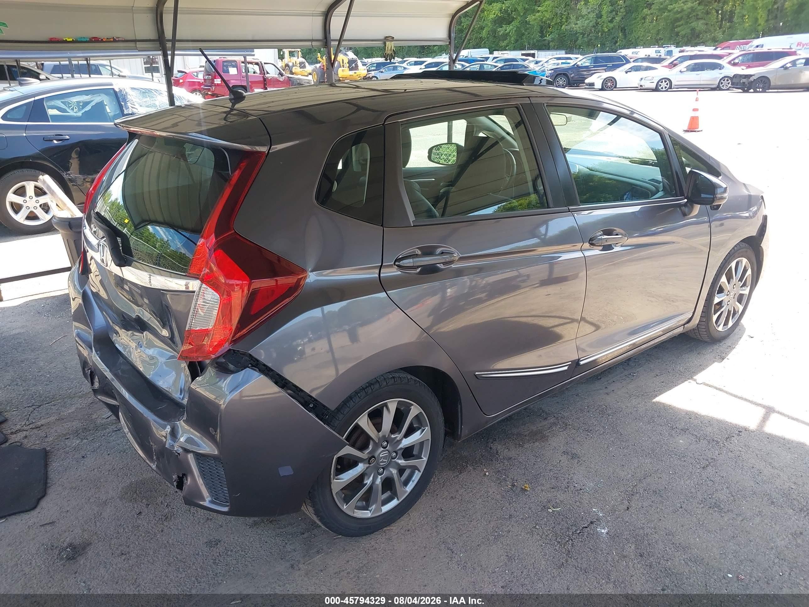 2015 Honda Fit Ex/ex-l Gray vin: 3HGGK5H81FM778654