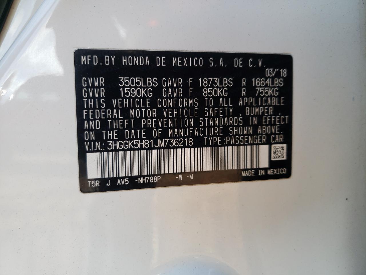 2018 Honda Fit Ex White vin: 3HGGK5H81JM736218