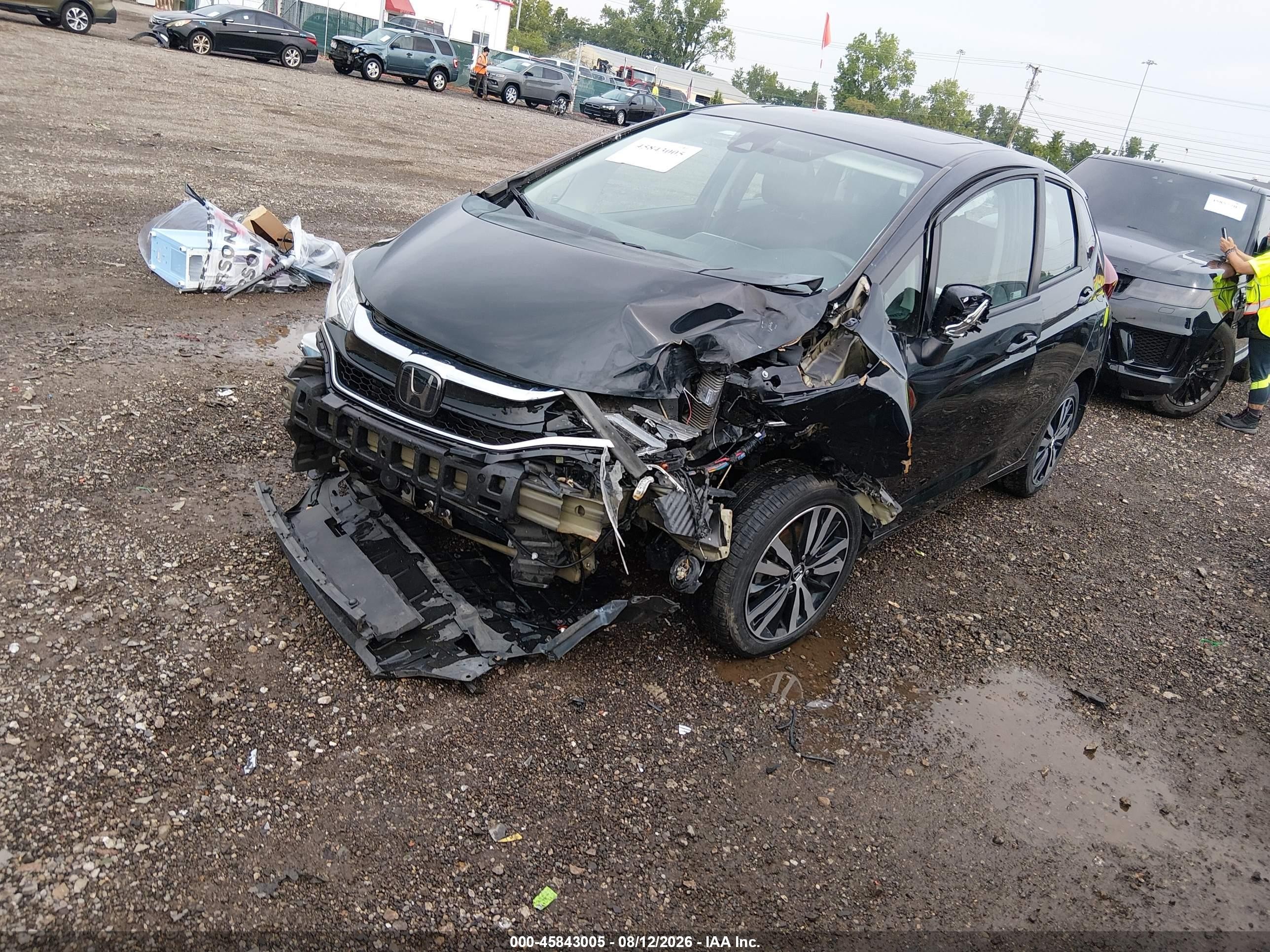 2019 Honda Fit Ex Черный vin: 3HGGK5H81KM748824
