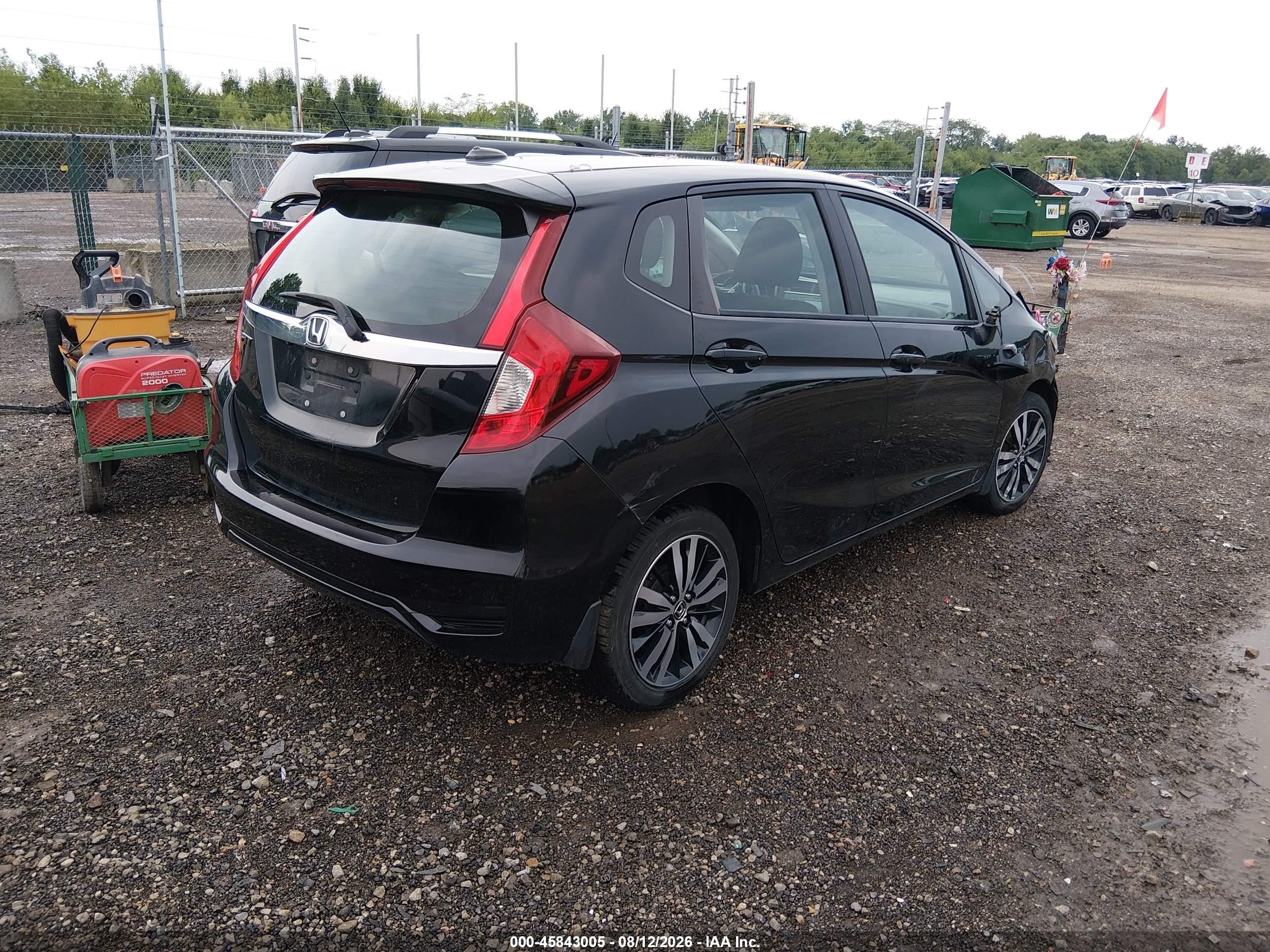 2019 Honda Fit Ex Черный vin: 3HGGK5H81KM748824