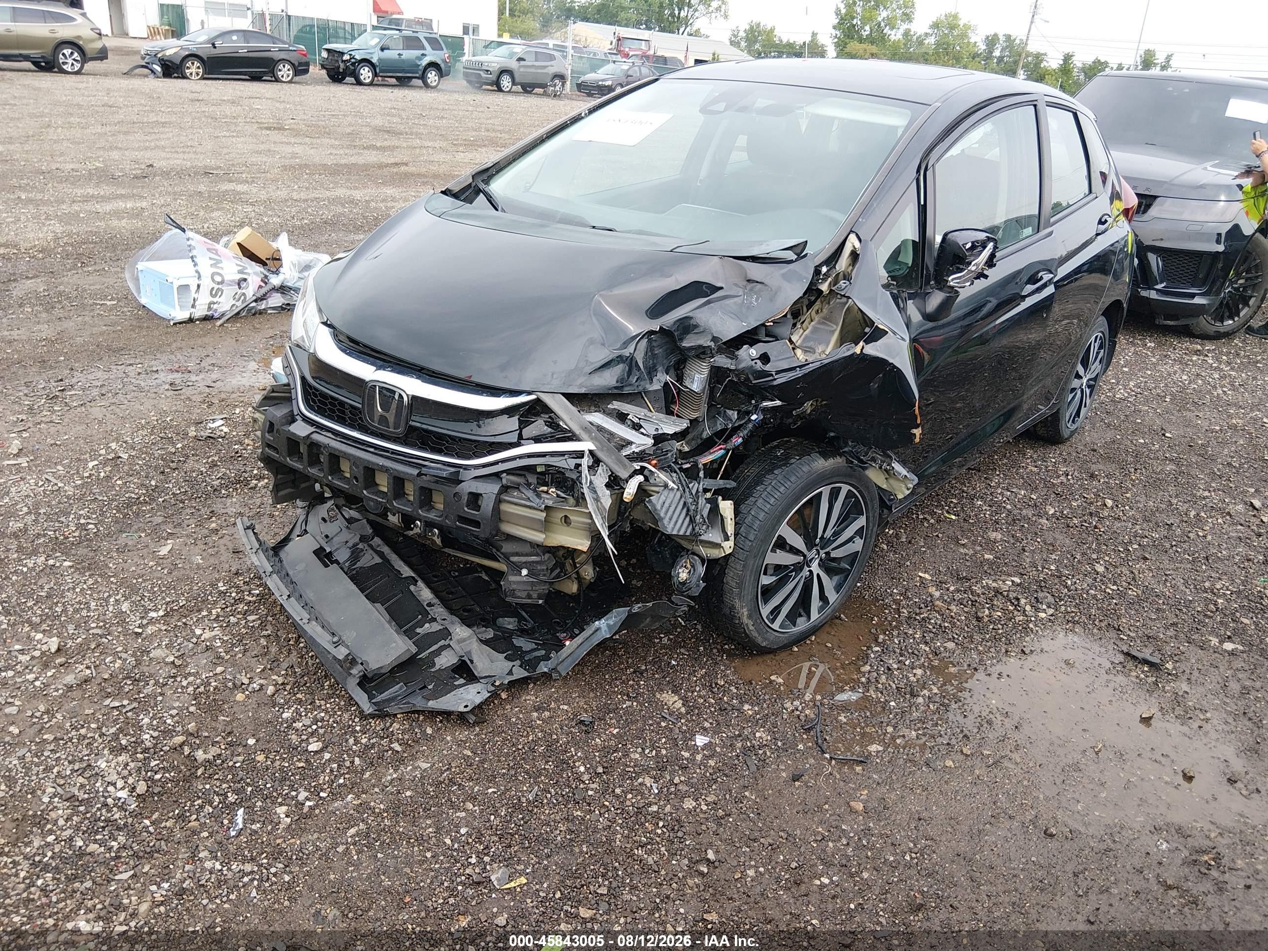 2019 Honda Fit Ex Черный vin: 3HGGK5H81KM748824