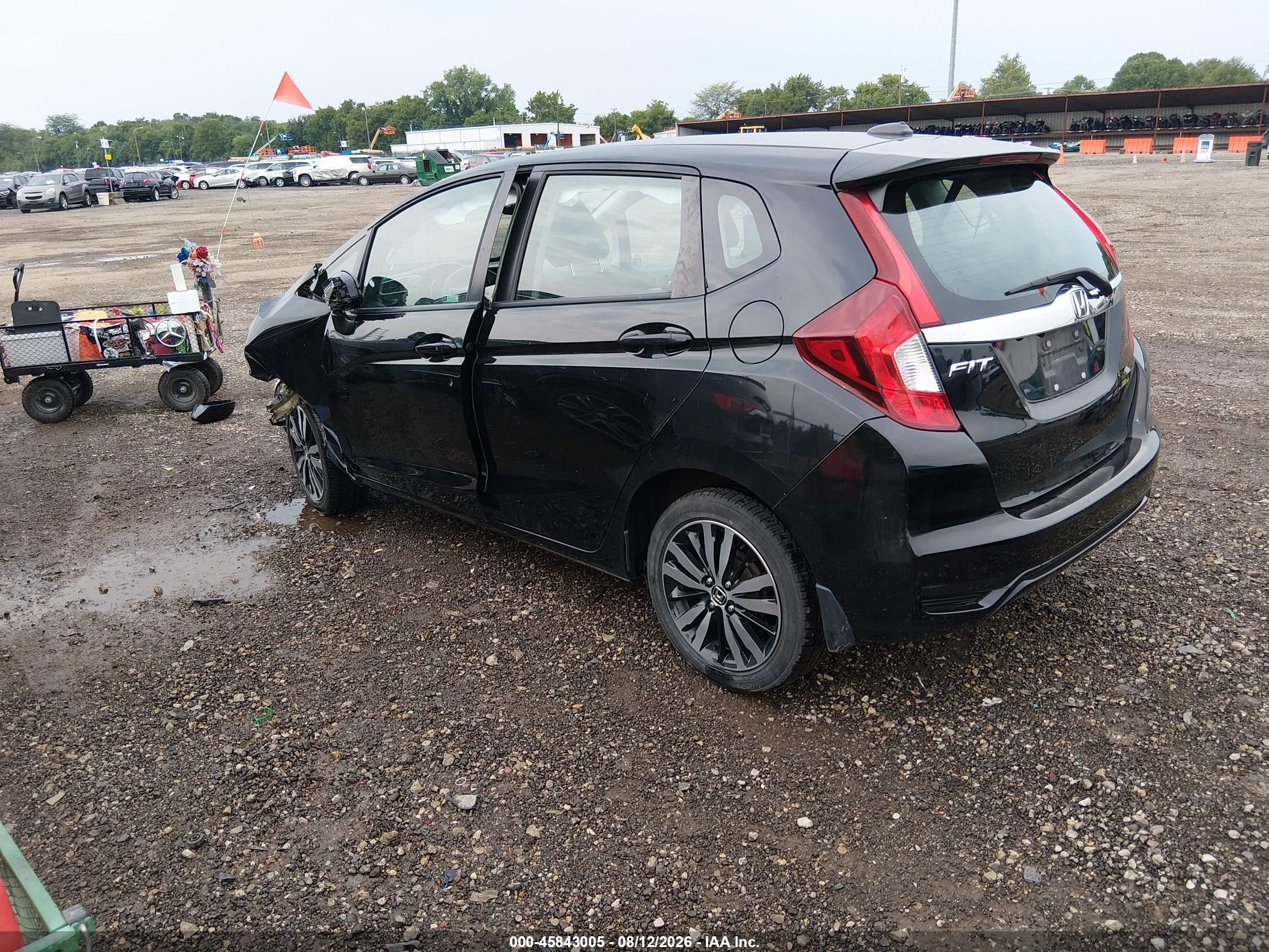 2019 Honda Fit Ex Черный vin: 3HGGK5H81KM748824