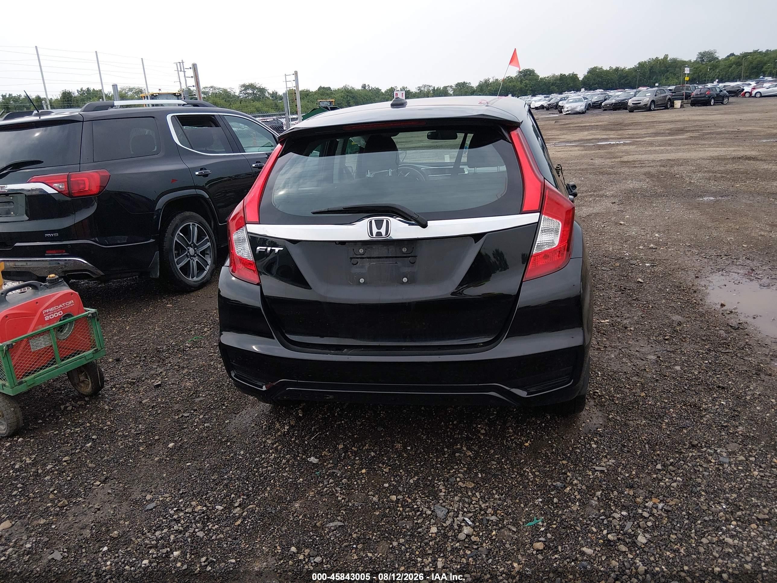 2019 Honda Fit Ex Черный vin: 3HGGK5H81KM748824