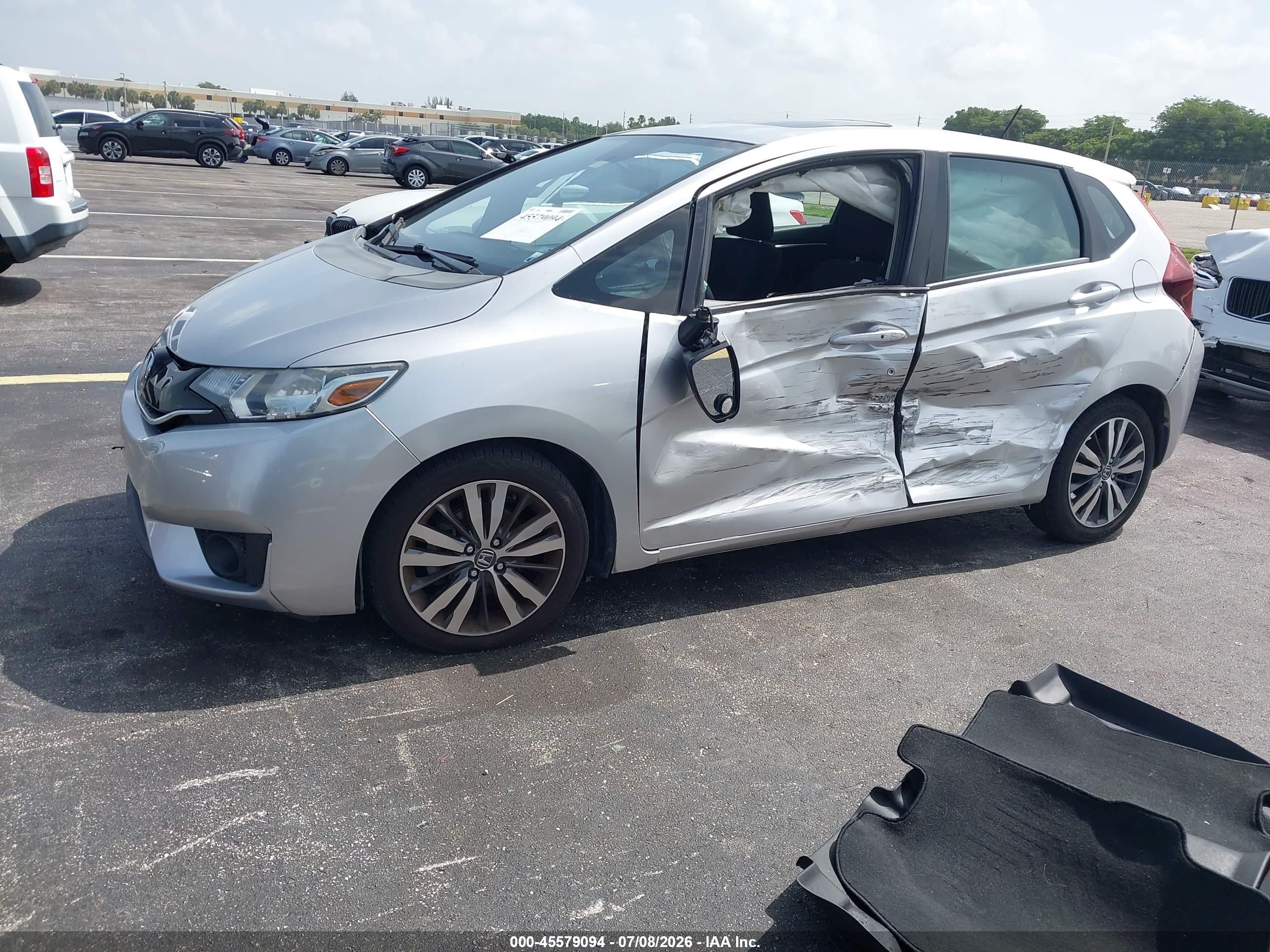 2015 Honda Fit Ex/ex-l Silver vin: 3HGGK5H82FM703946