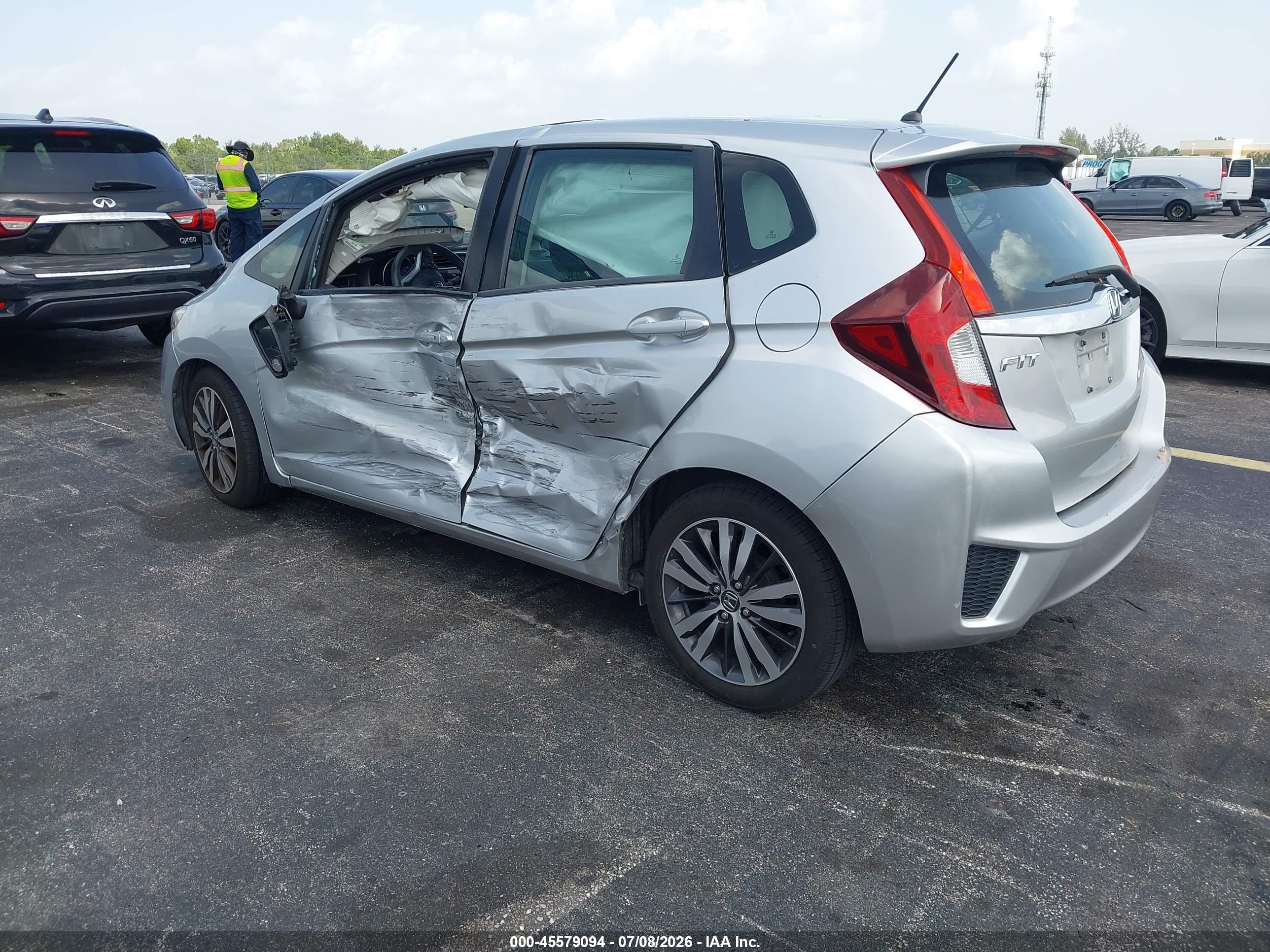 2015 Honda Fit Ex/ex-l Silver vin: 3HGGK5H82FM703946