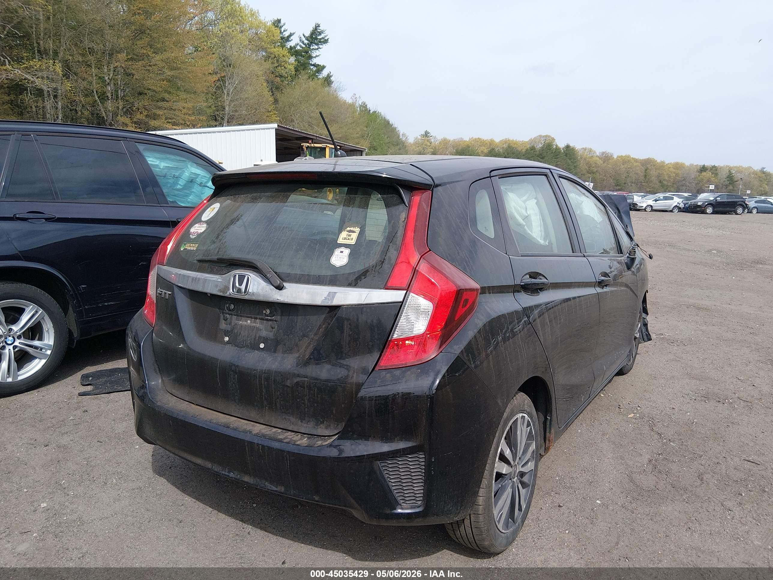 2015 Honda Fit Ex/ex-l Black vin: 3HGGK5H82FM704014