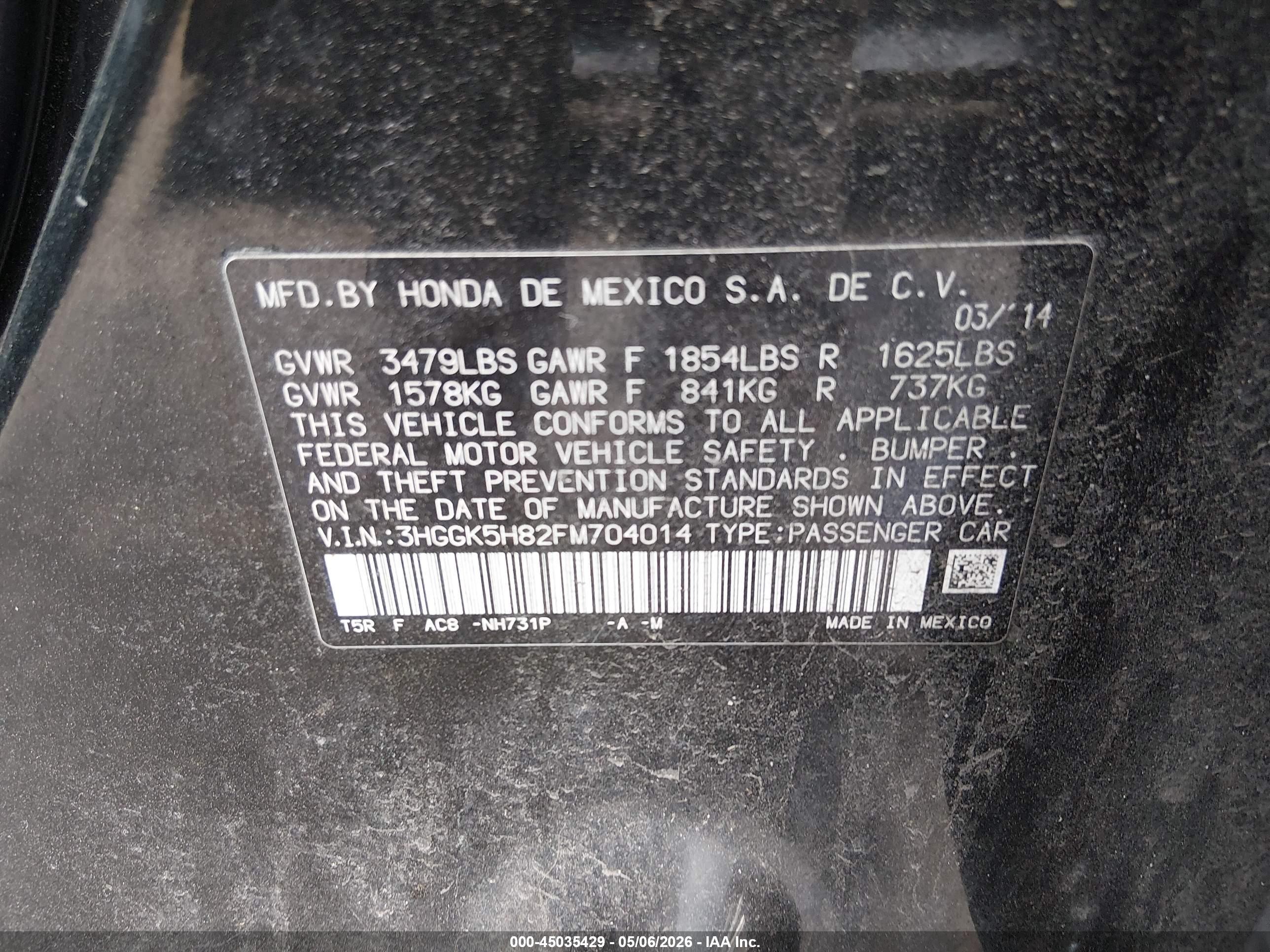 2015 Honda Fit Ex/ex-l Black vin: 3HGGK5H82FM704014