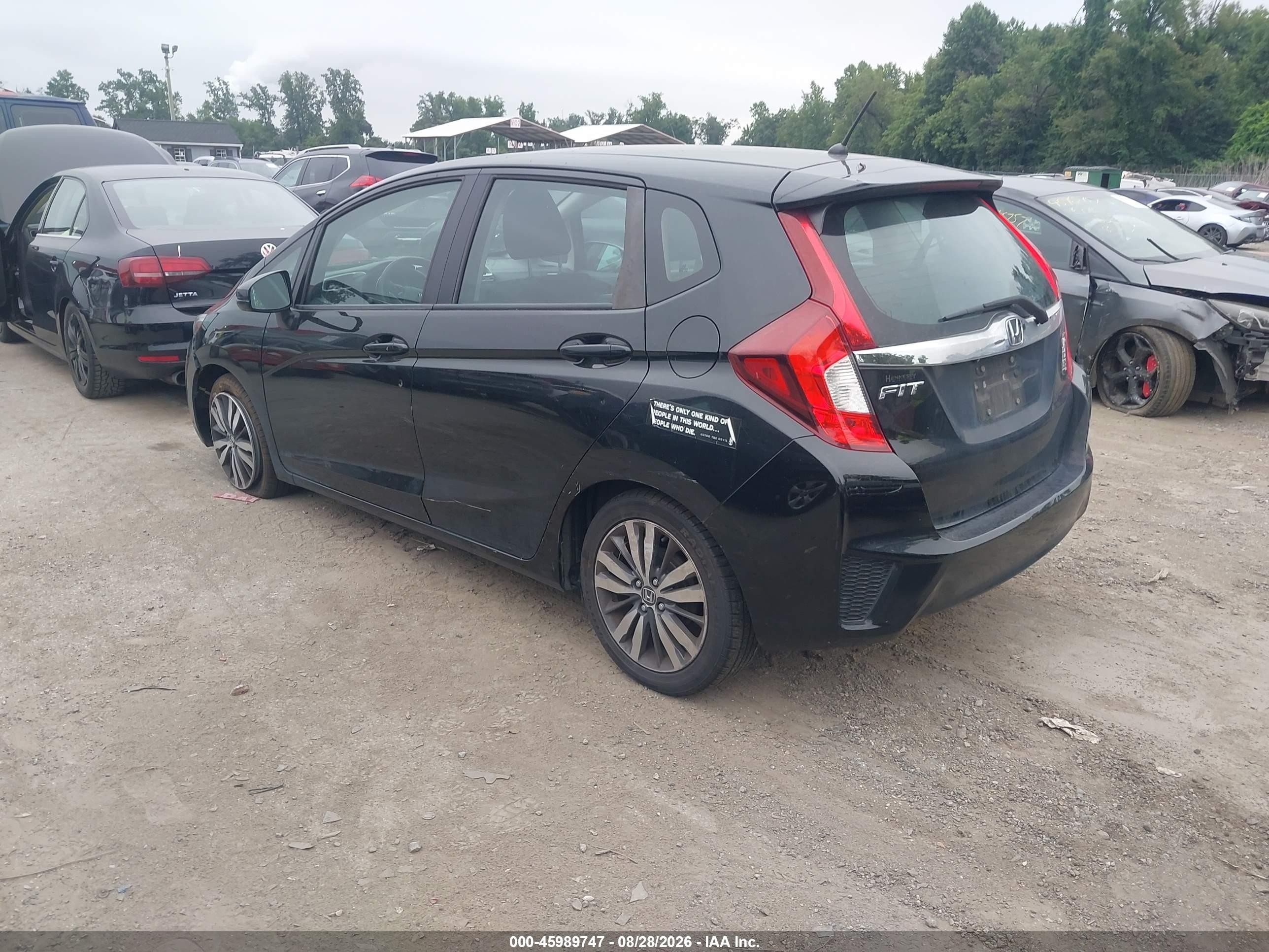 2015 Honda Fit Ex/ex-l Black vin: 3HGGK5H82FM705549