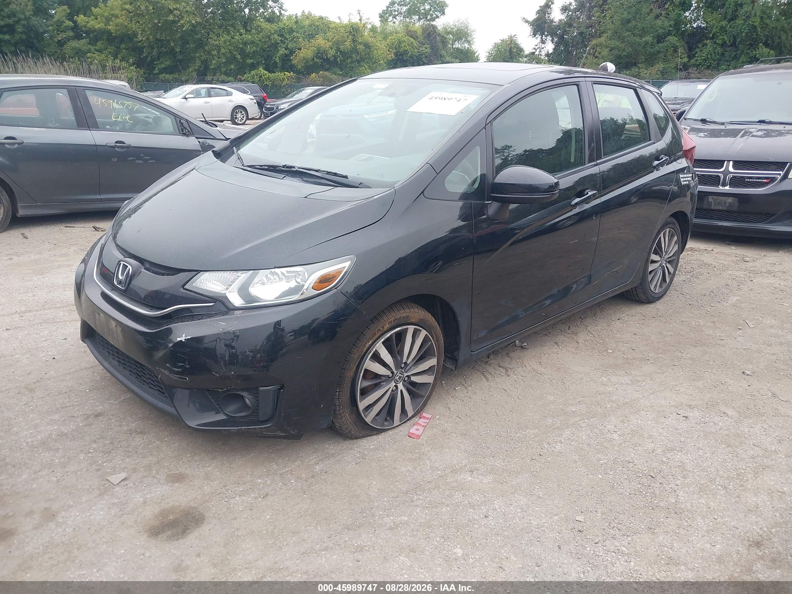 2015 Honda Fit Ex/ex-l Black vin: 3HGGK5H82FM705549