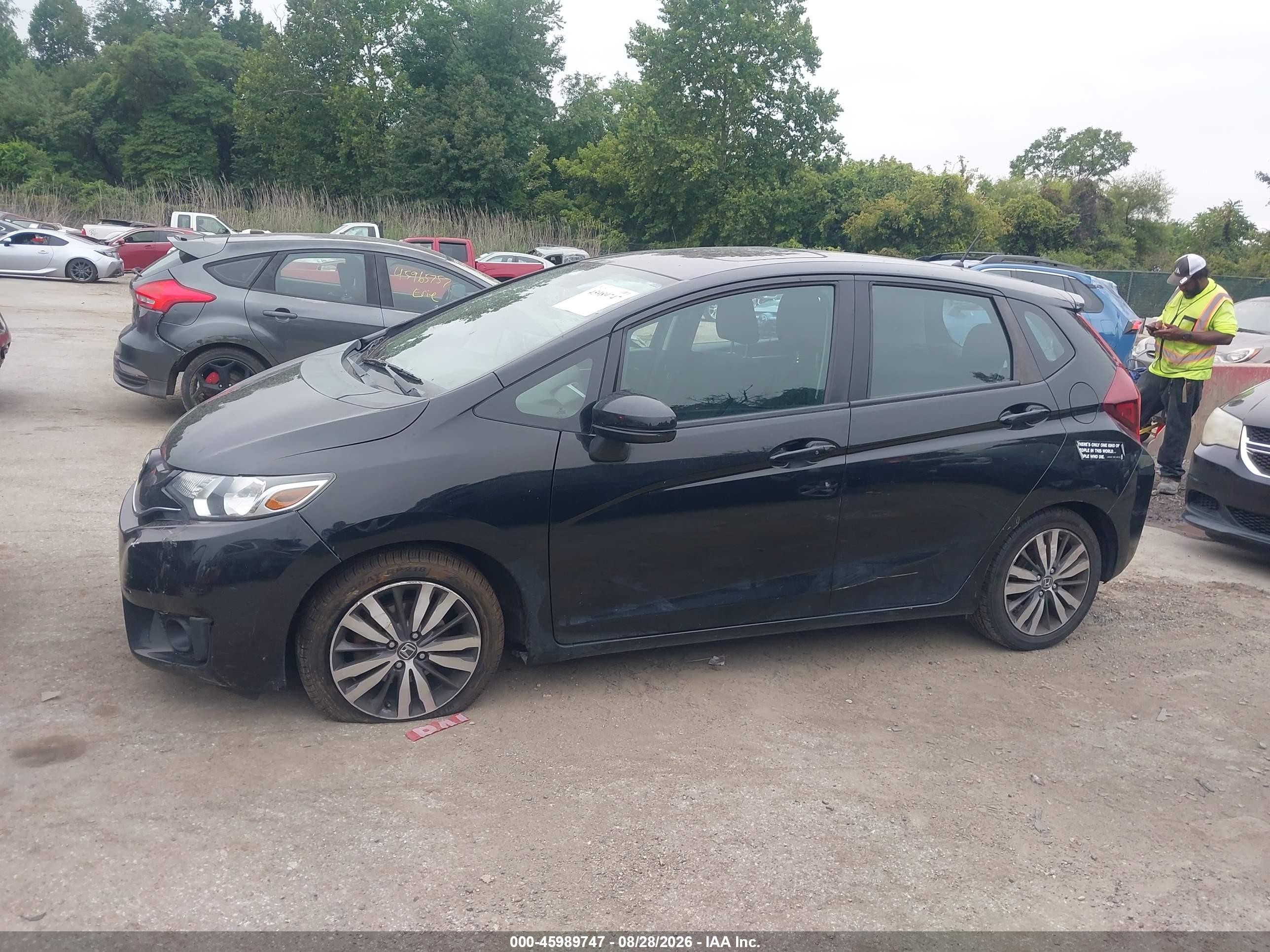 2015 Honda Fit Ex/ex-l Black vin: 3HGGK5H82FM705549