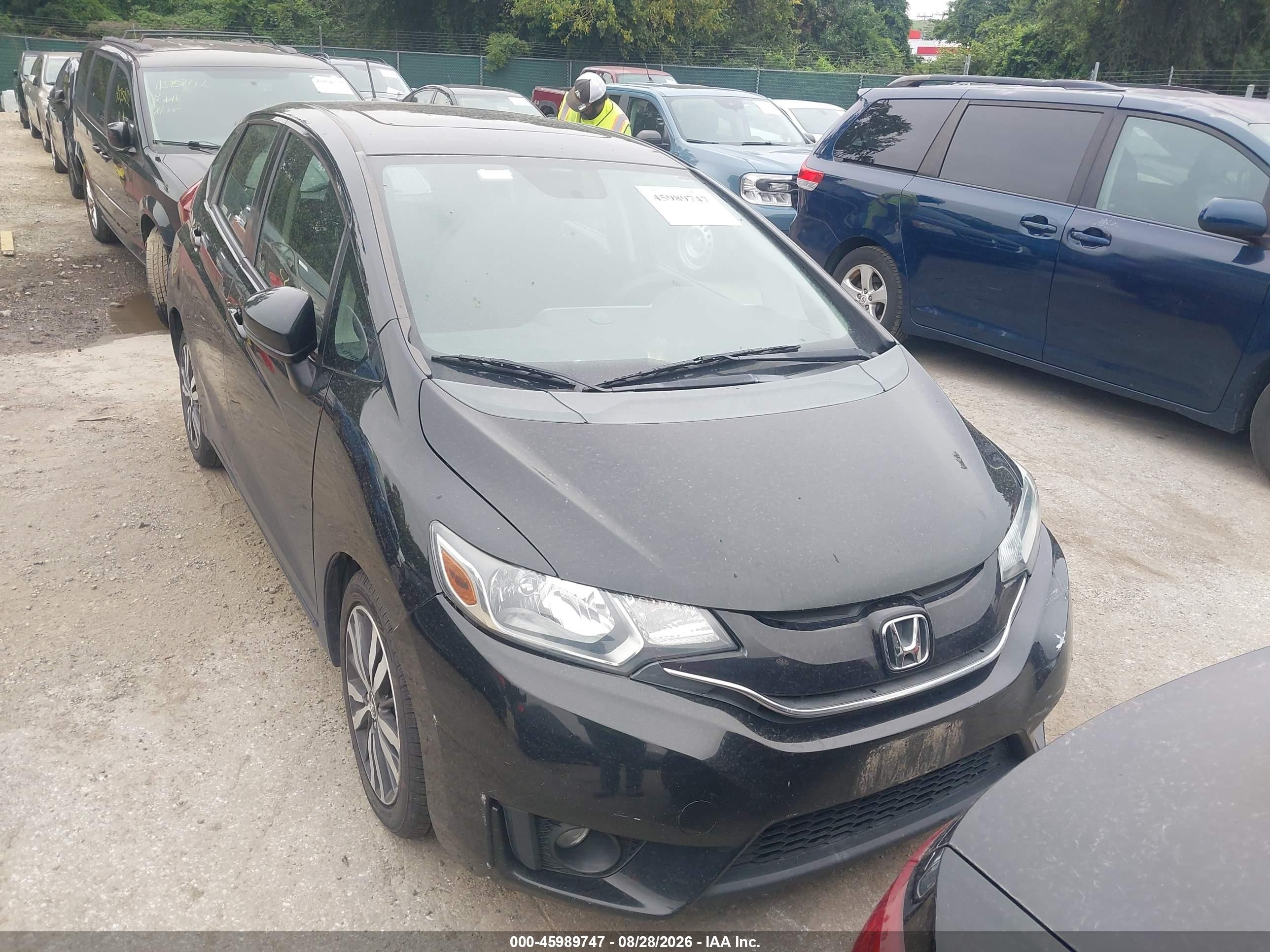 2015 Honda Fit Ex/ex-l Black vin: 3HGGK5H82FM705549