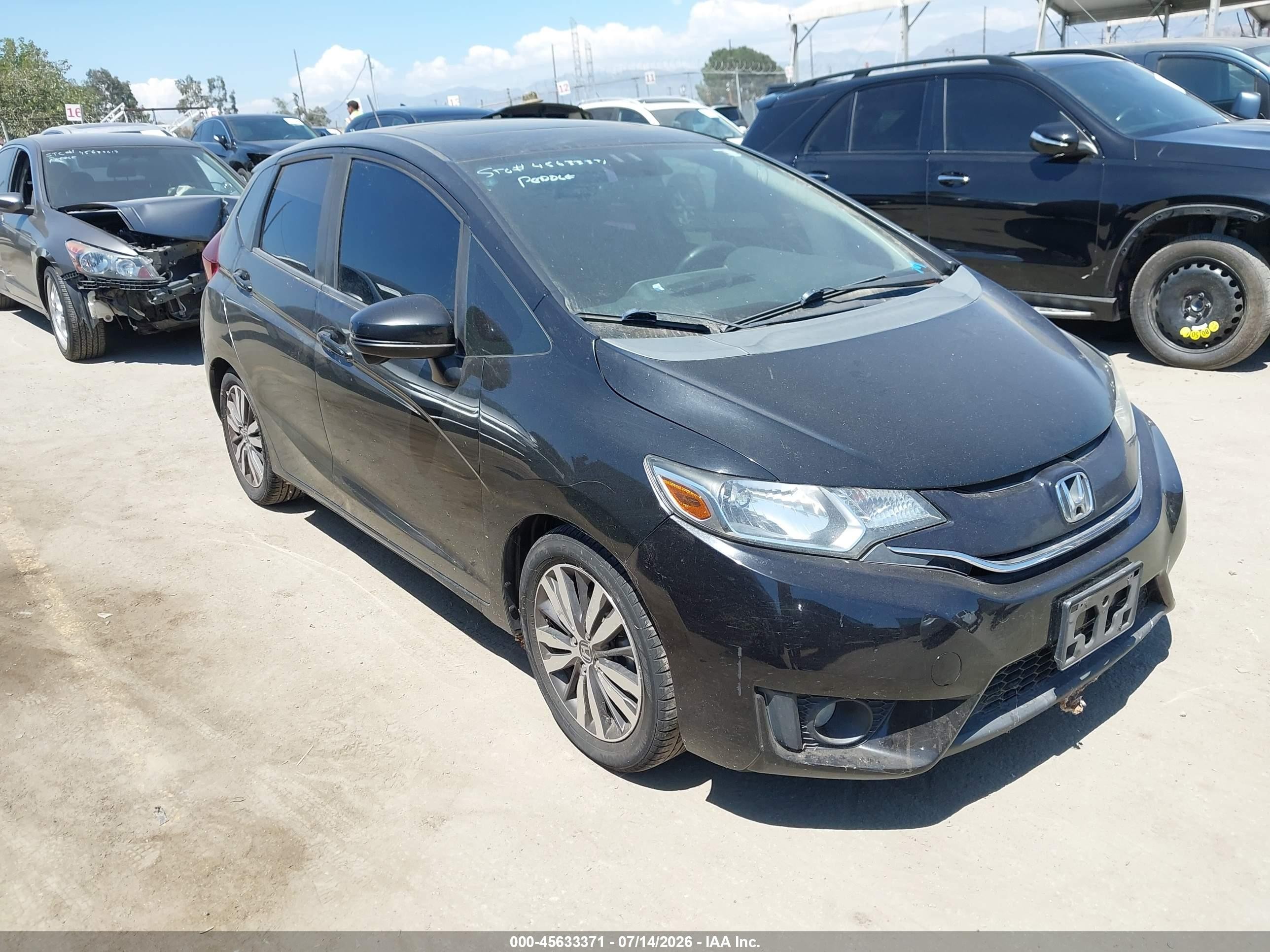 2015 Honda Fit Ex/ex-l Black vin: 3HGGK5H82FM706801