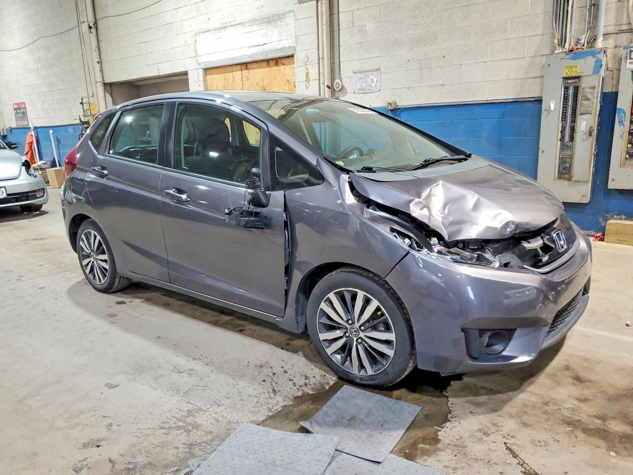 2015 Honda Fit Ex Gray vin: 3HGGK5H82FM715269