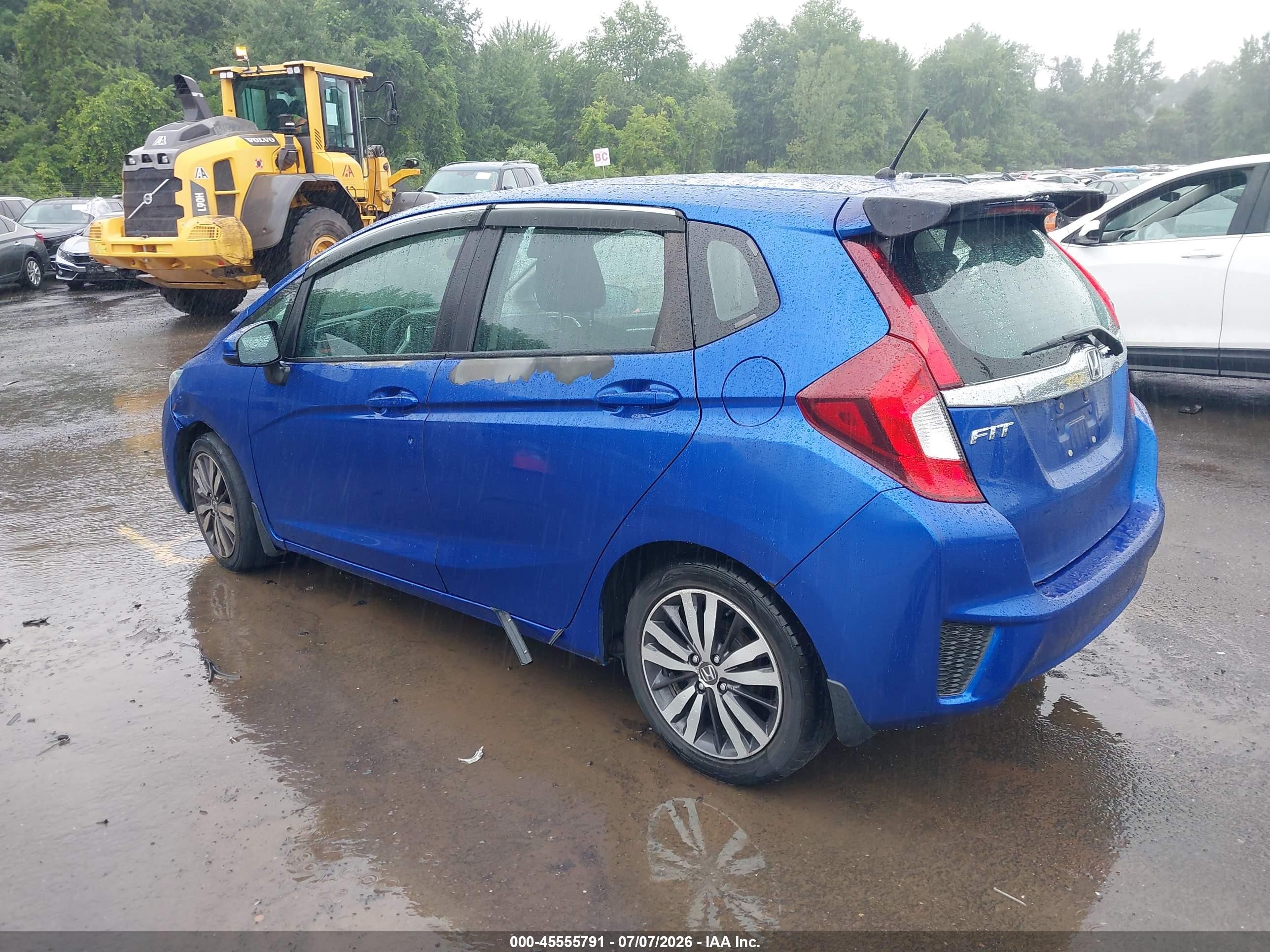 2015 Honda Fit Ex/ex-l Синий vin: 3HGGK5H82FM734629