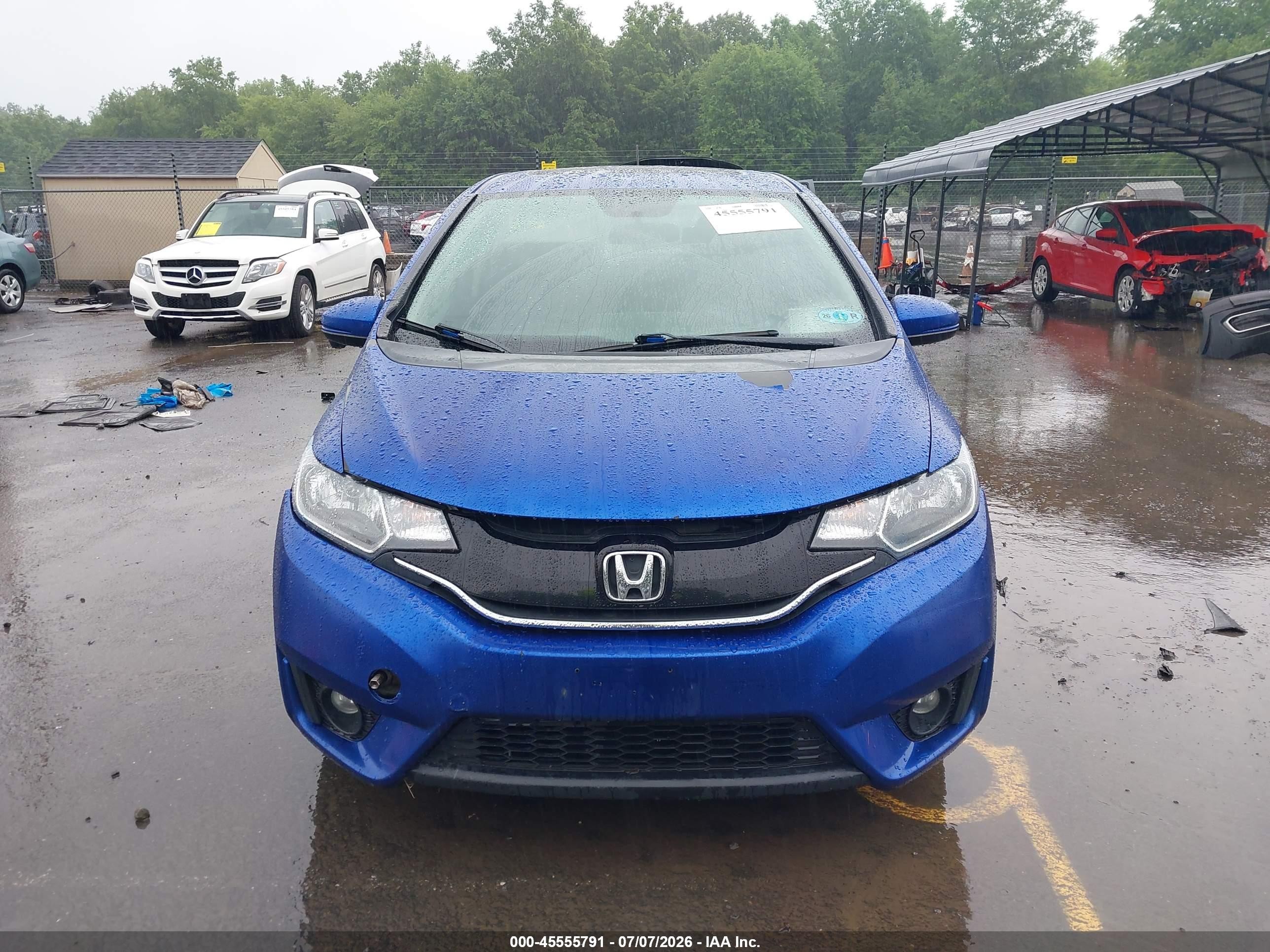 2015 Honda Fit Ex/ex-l Синий vin: 3HGGK5H82FM734629