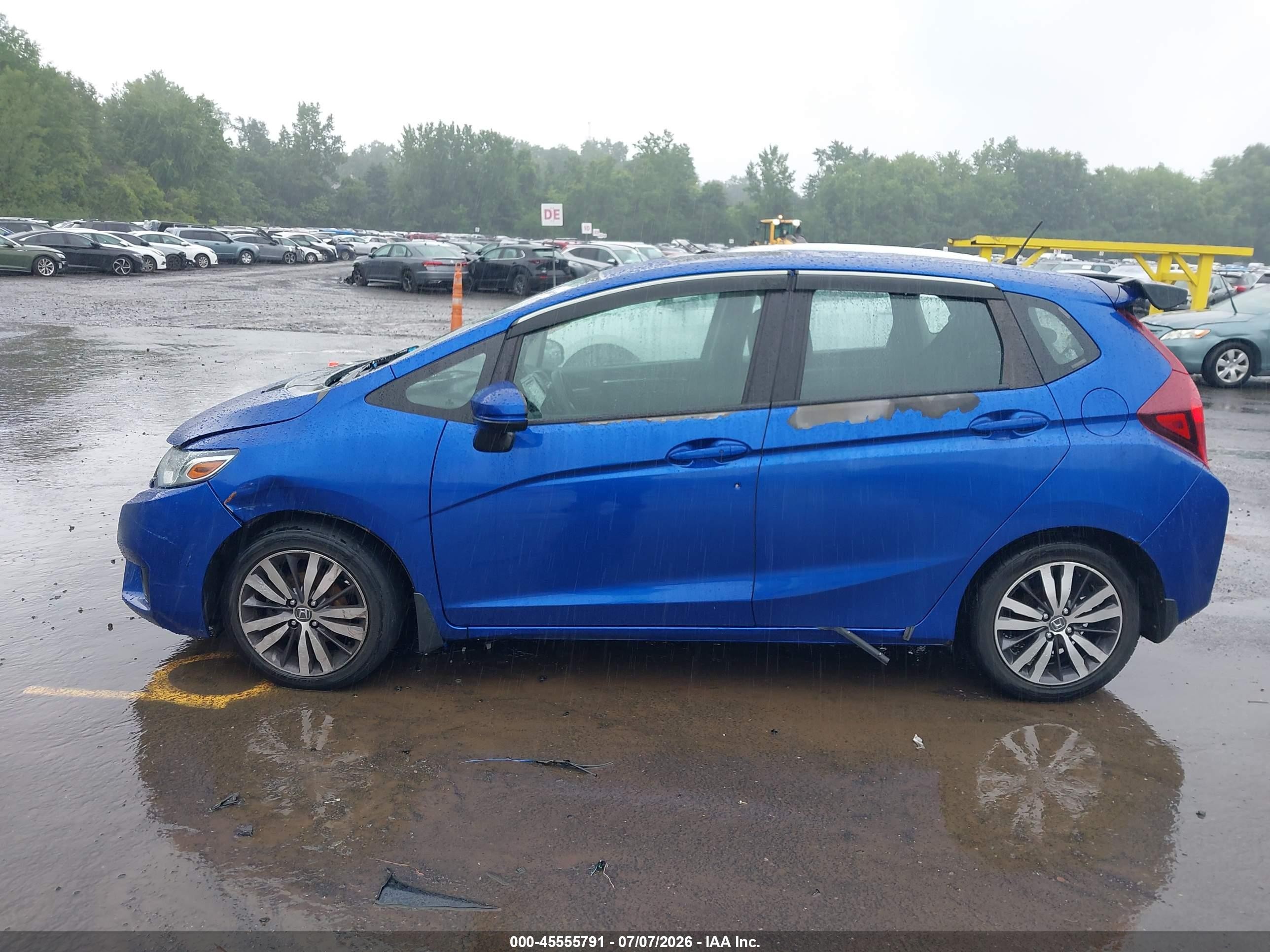 2015 Honda Fit Ex/ex-l Синий vin: 3HGGK5H82FM734629