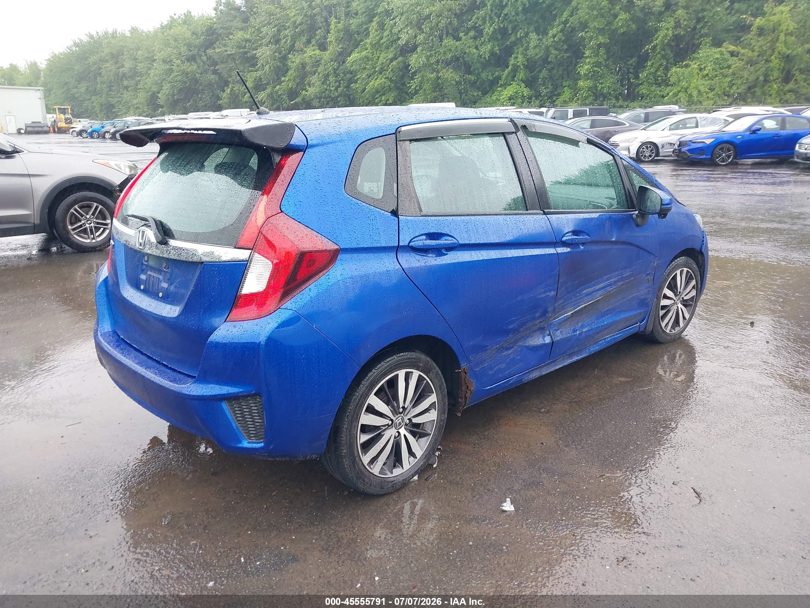 2015 Honda Fit Ex/ex-l Синий vin: 3HGGK5H82FM734629
