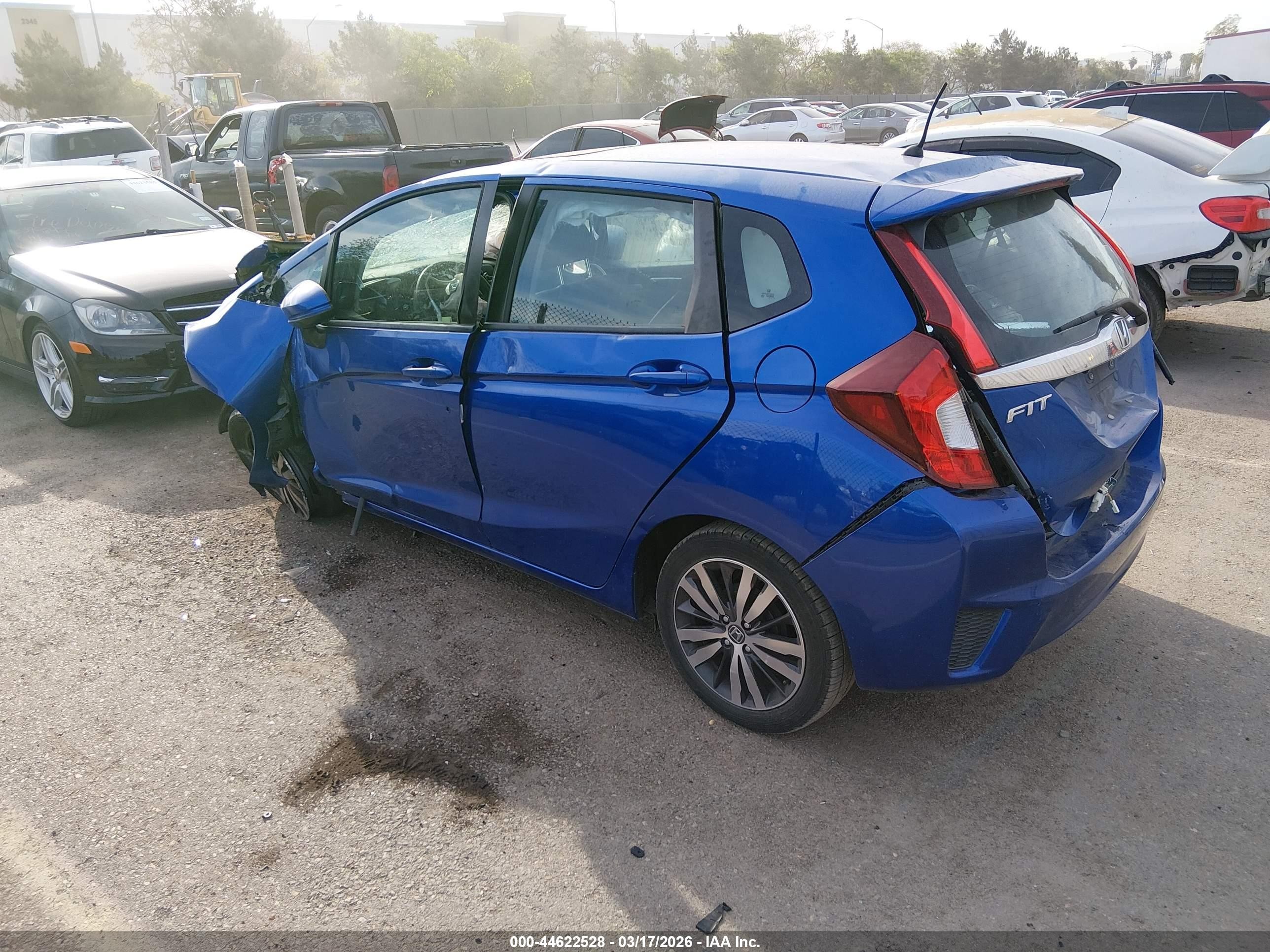 2015 Honda Fit Ex/ex-l Blue vin: 3HGGK5H82FM745808