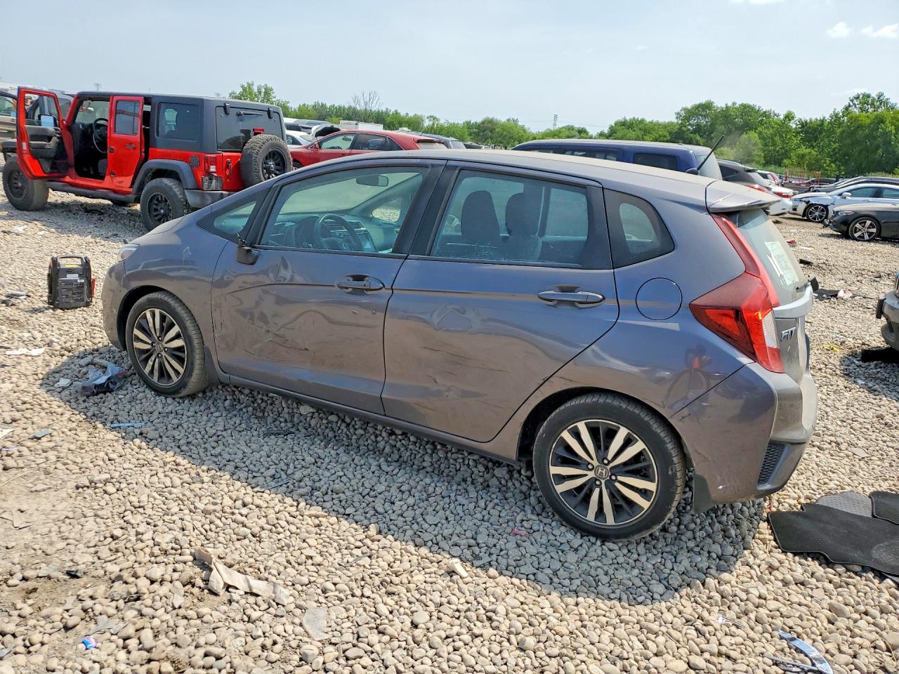 2015 Honda Fit Ex Gray vin: 3HGGK5H82FM747008
