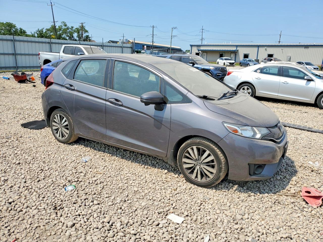 2015 Honda Fit Ex Gray vin: 3HGGK5H82FM747008