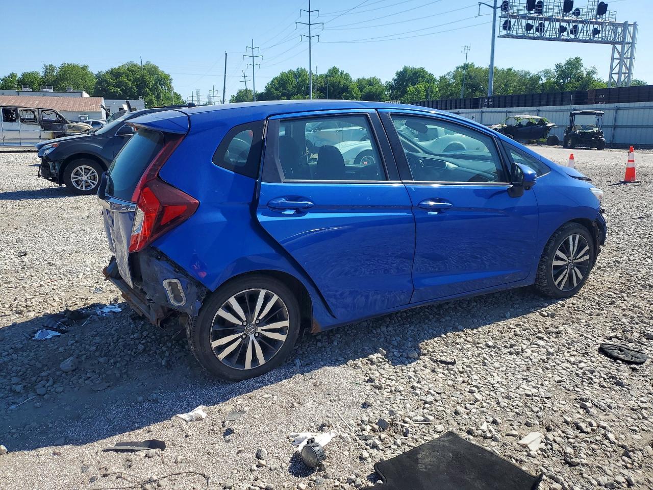 2015 Honda Fit Ex Blue vin: 3HGGK5H82FM752502