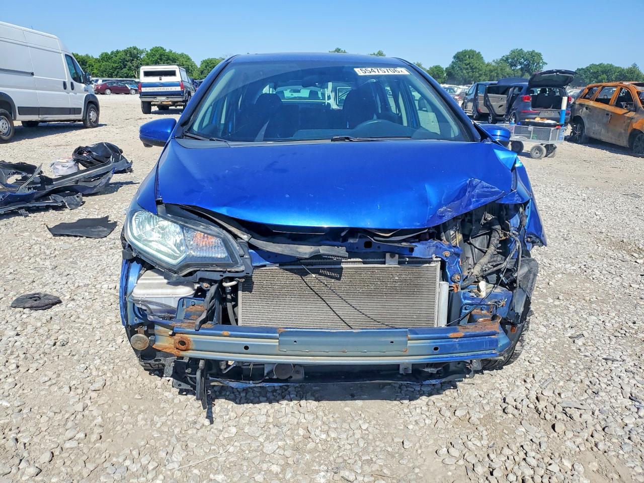 2015 Honda Fit Ex Blue vin: 3HGGK5H82FM752502