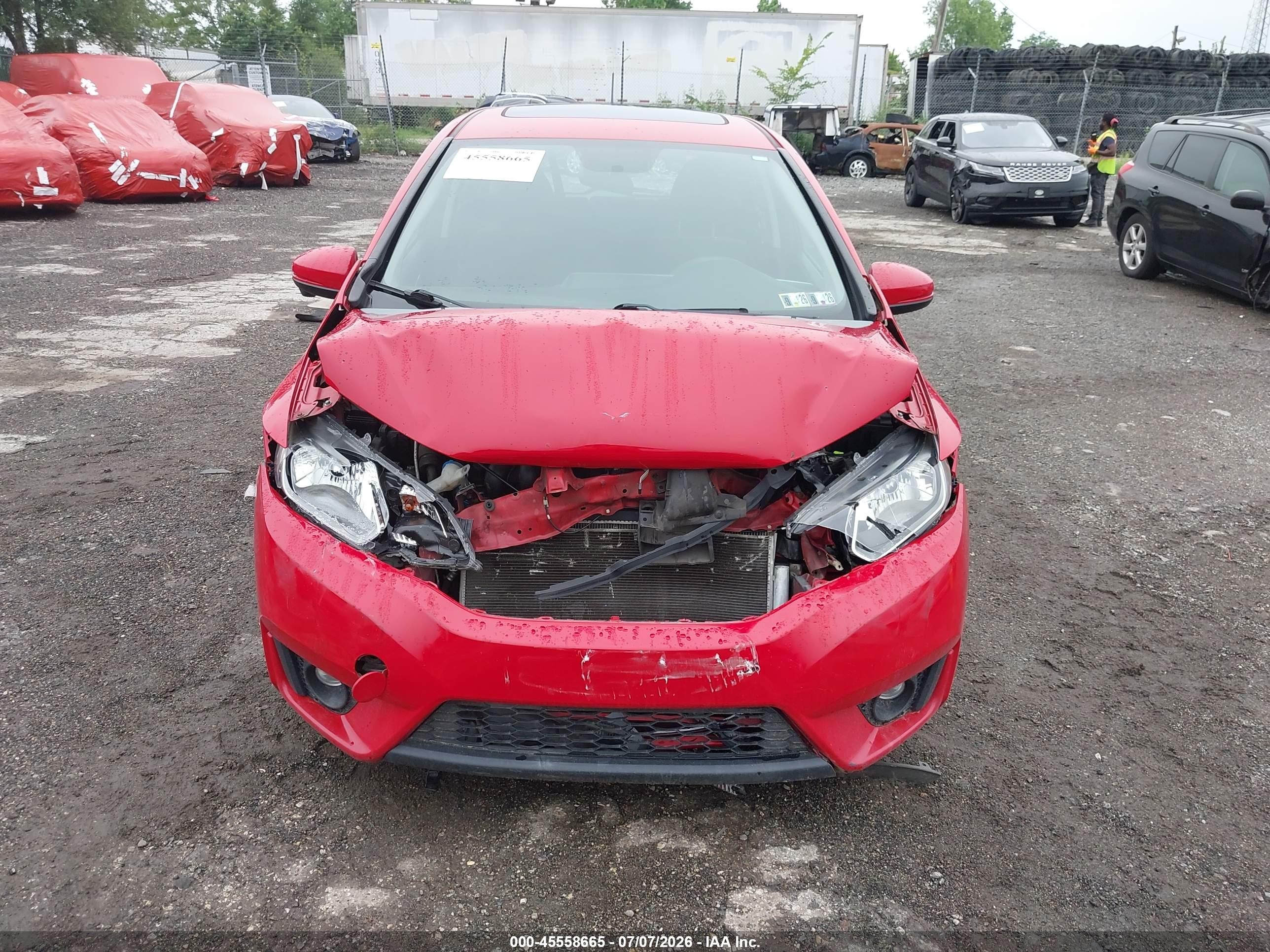 2015 Honda Fit Ex/ex-l Красный vin: 3HGGK5H83FM702739