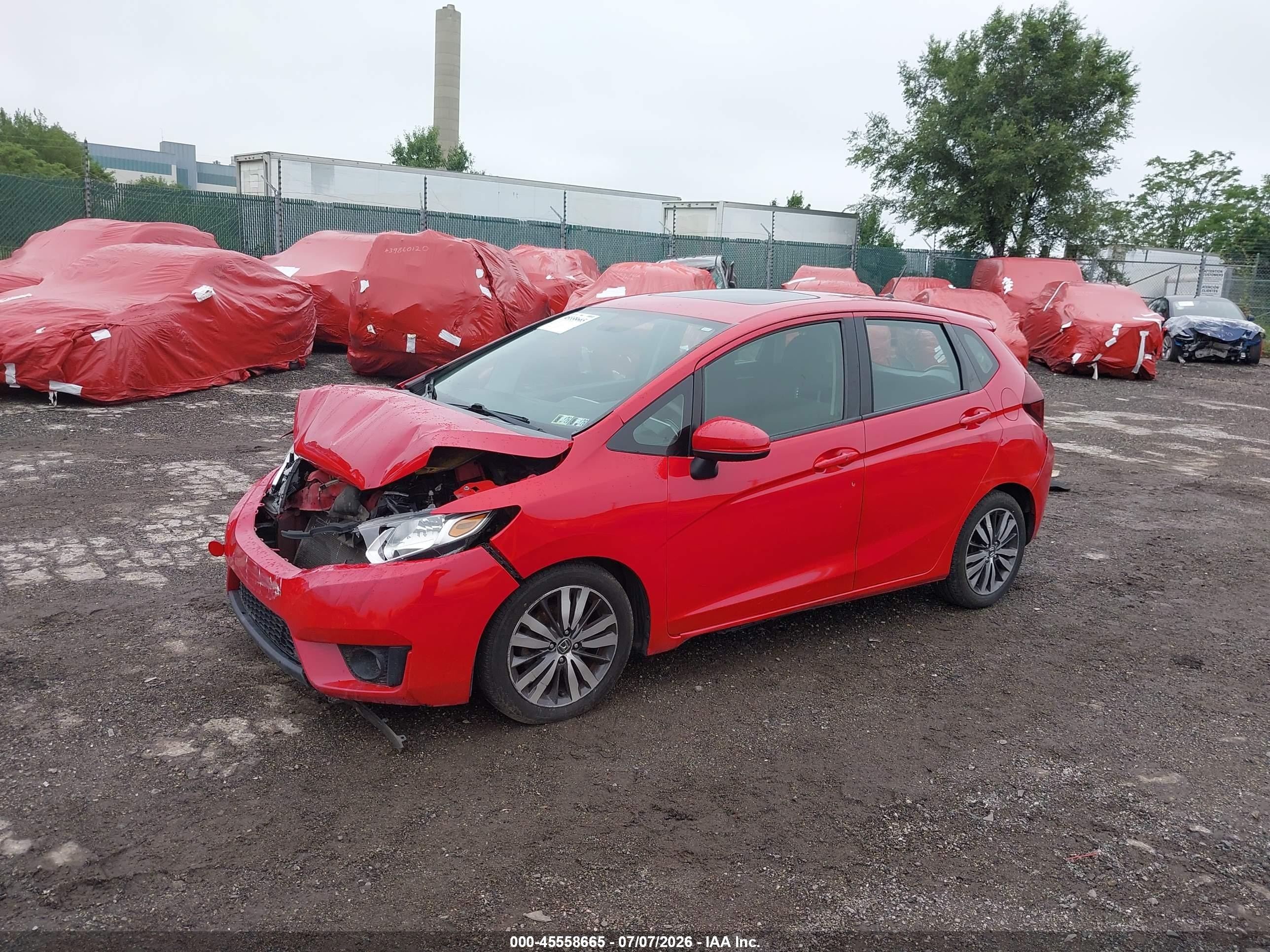 2015 Honda Fit Ex/ex-l Красный vin: 3HGGK5H83FM702739