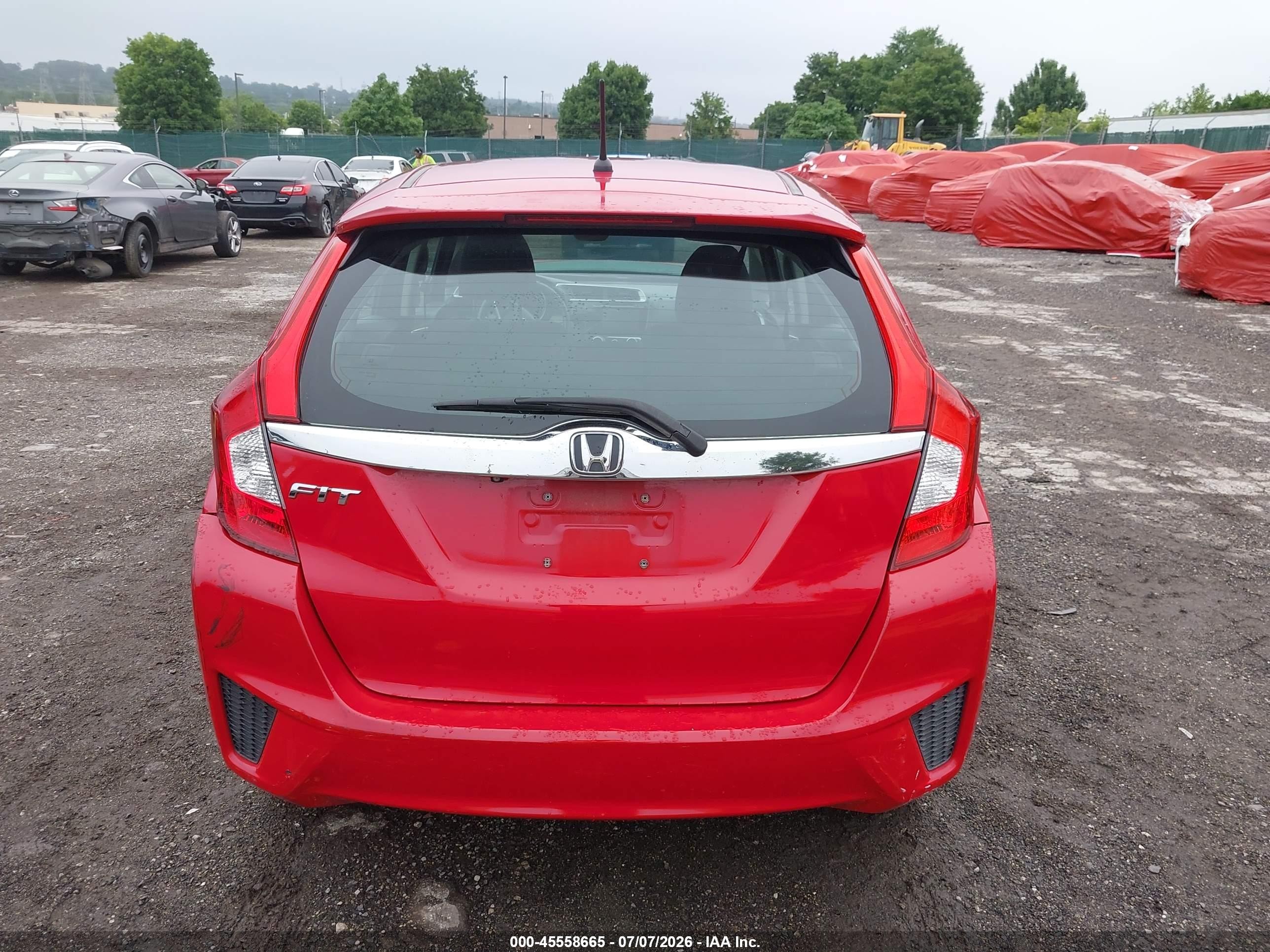 2015 Honda Fit Ex/ex-l Красный vin: 3HGGK5H83FM702739