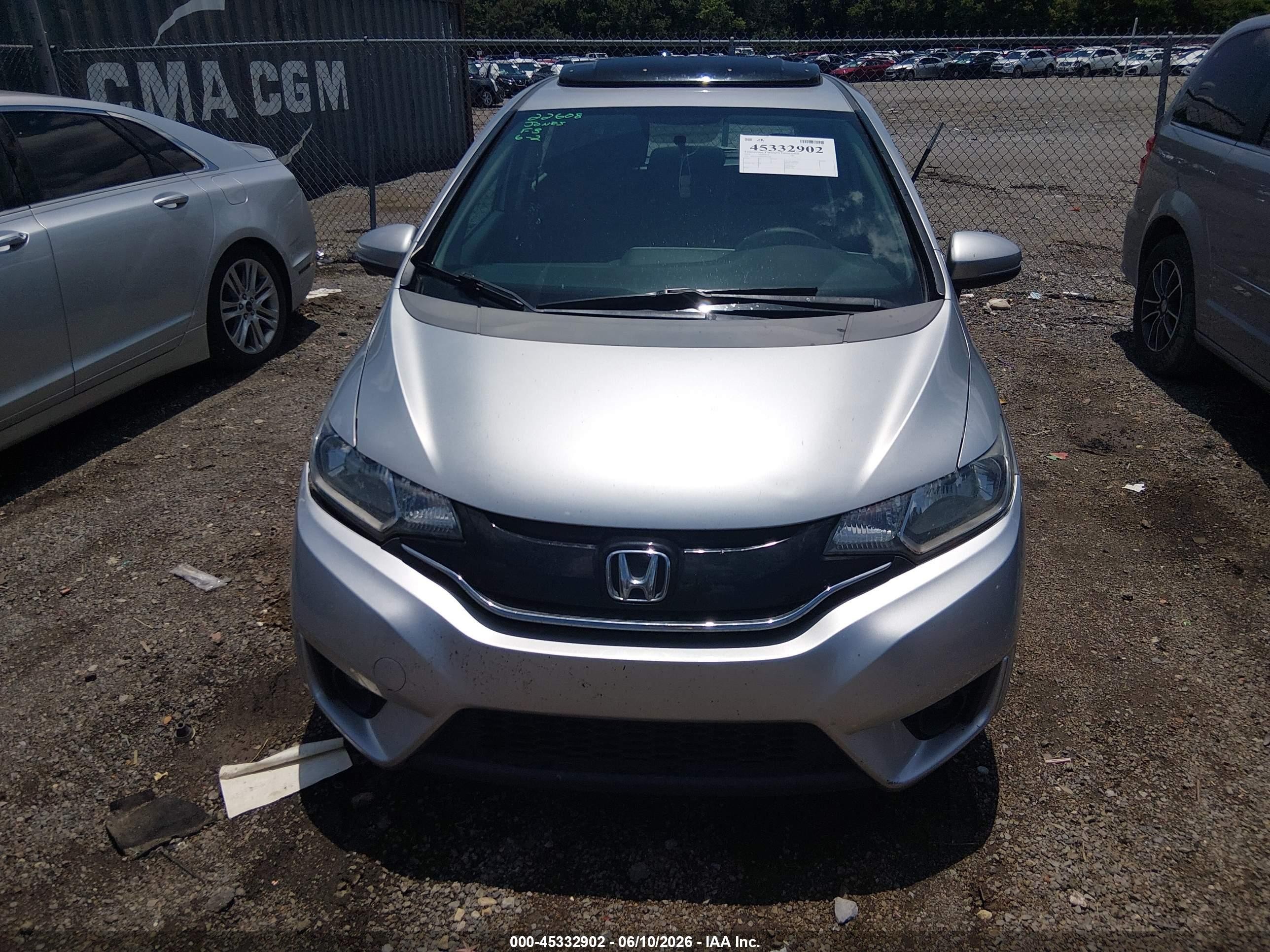 2015 Honda Fit Ex/ex-l Silver vin: 3HGGK5H83FM703180