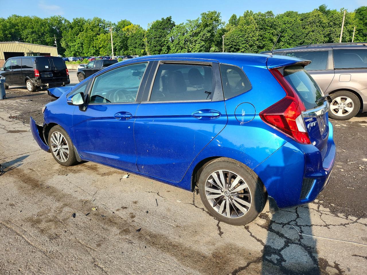 2015 Honda Fit Ex Blue vin: 3HGGK5H83FM710114