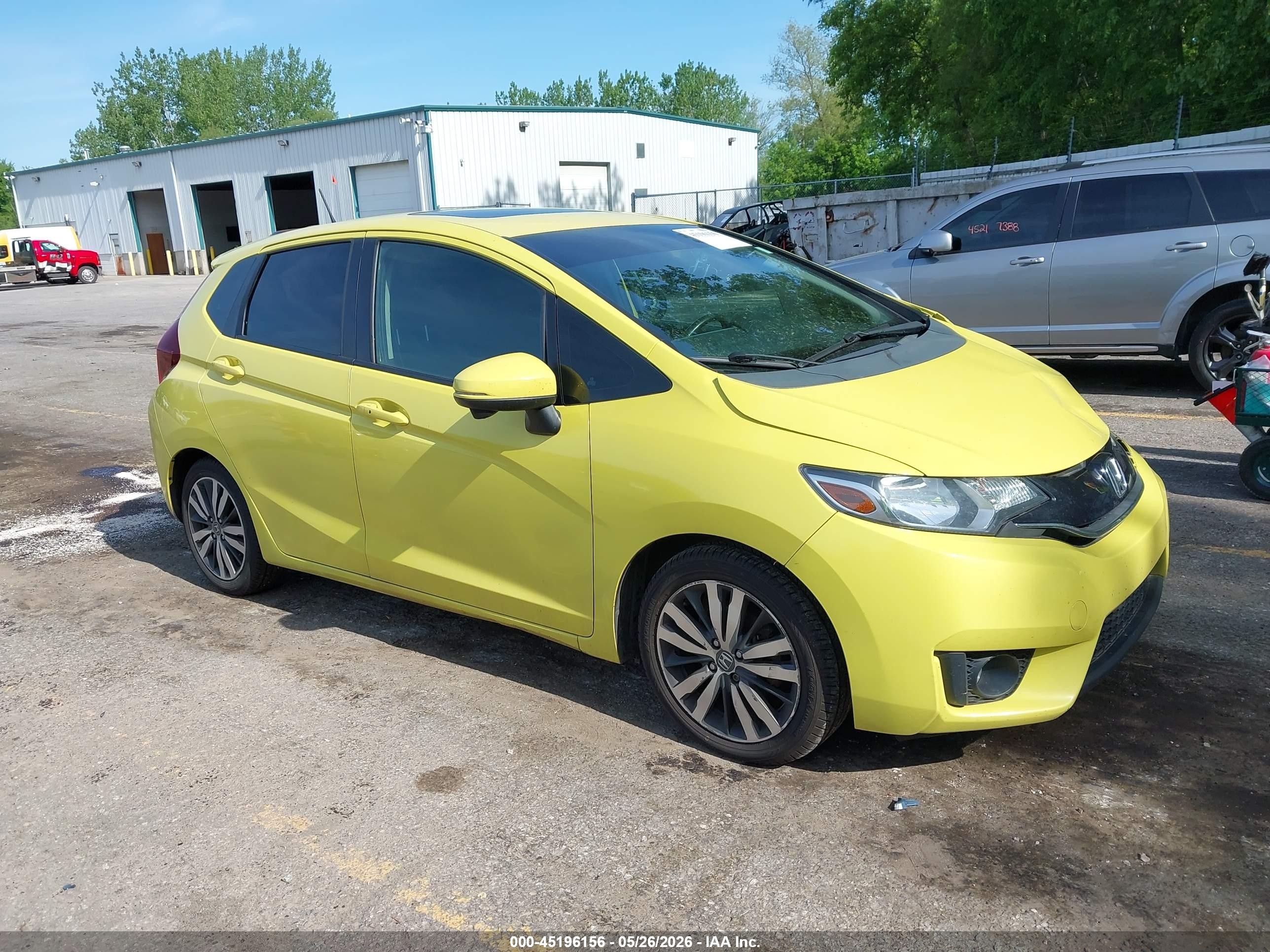 2015 Honda Fit Ex/ex-l Желтый vin: 3HGGK5H83FM722781