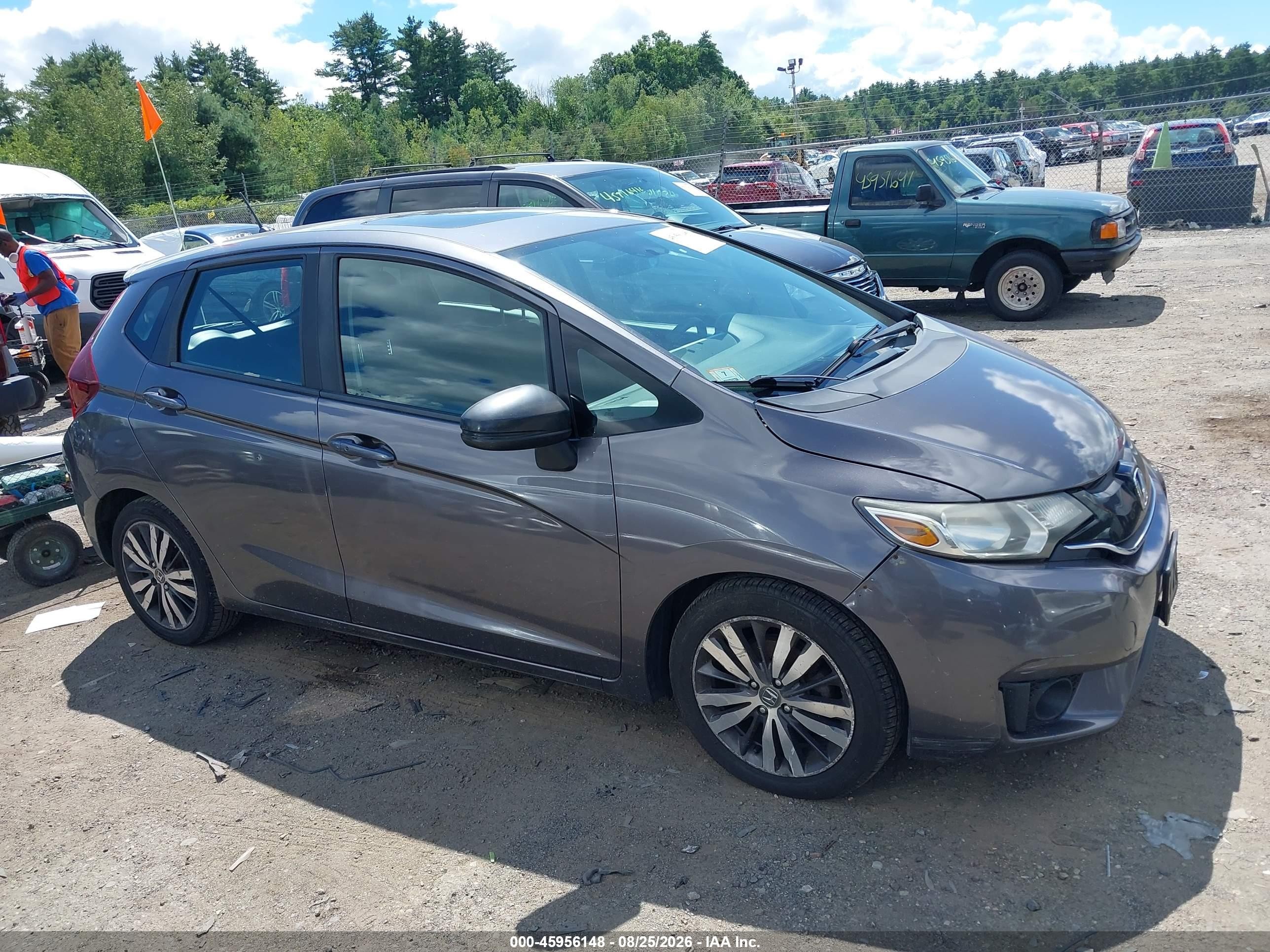 2015 Honda Fit Ex/ex-l Gray vin: 3HGGK5H83FM730038