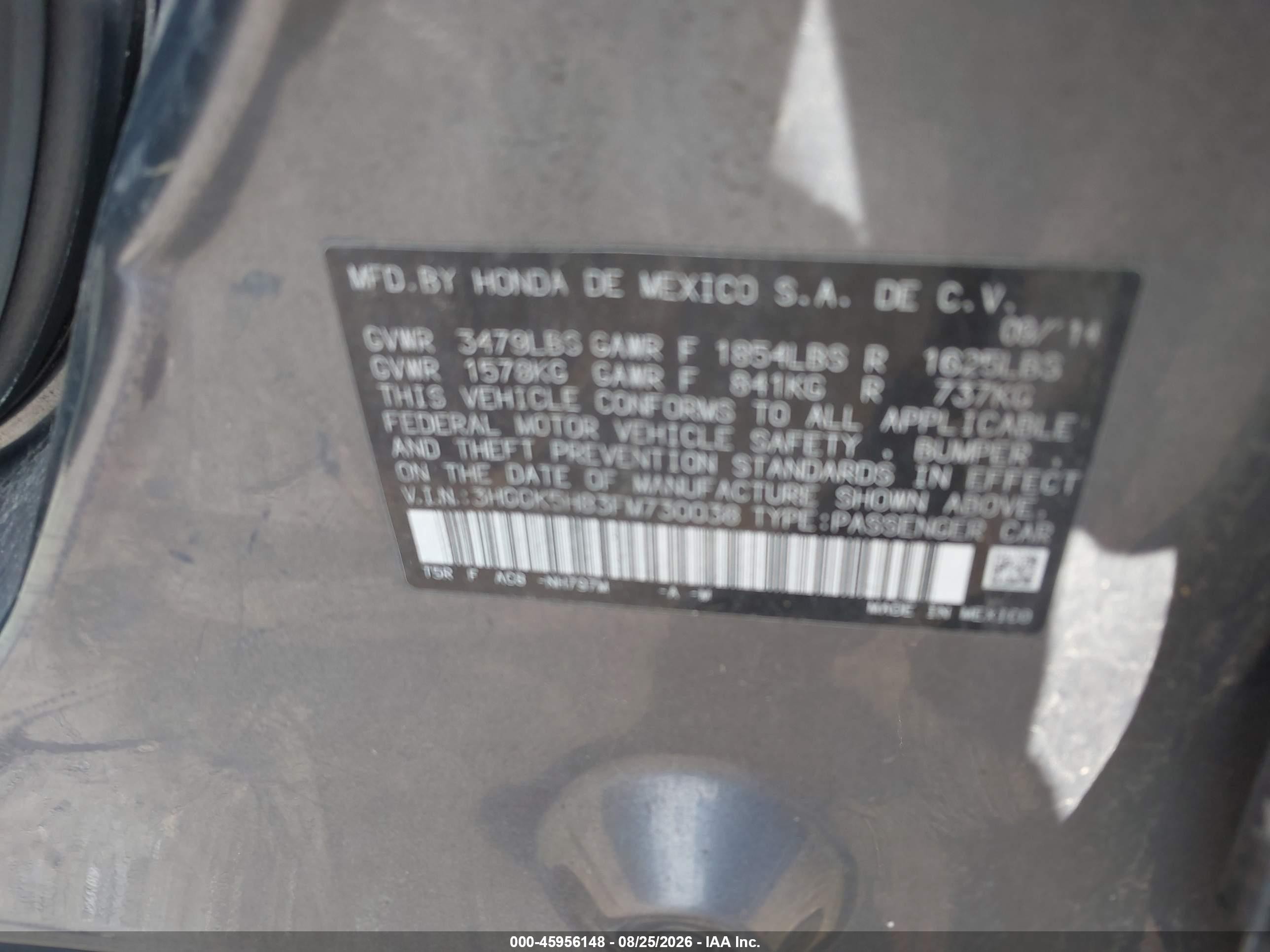 2015 Honda Fit Ex/ex-l Gray vin: 3HGGK5H83FM730038
