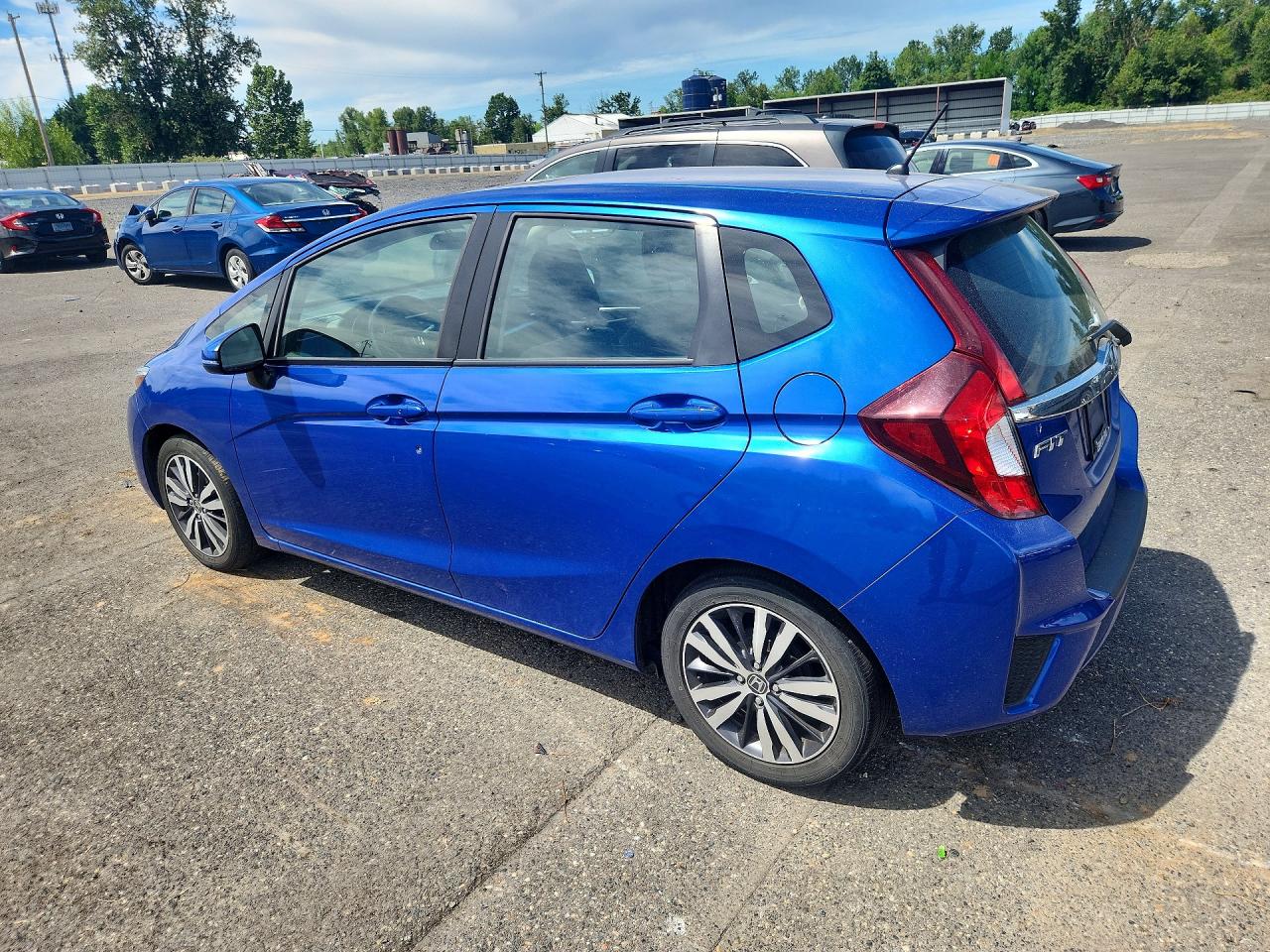 2015 Honda Fit Ex Blue vin: 3HGGK5H83FM736891