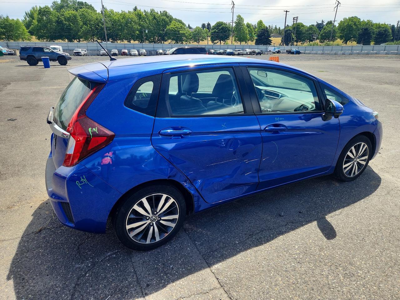 2015 Honda Fit Ex Blue vin: 3HGGK5H83FM736891