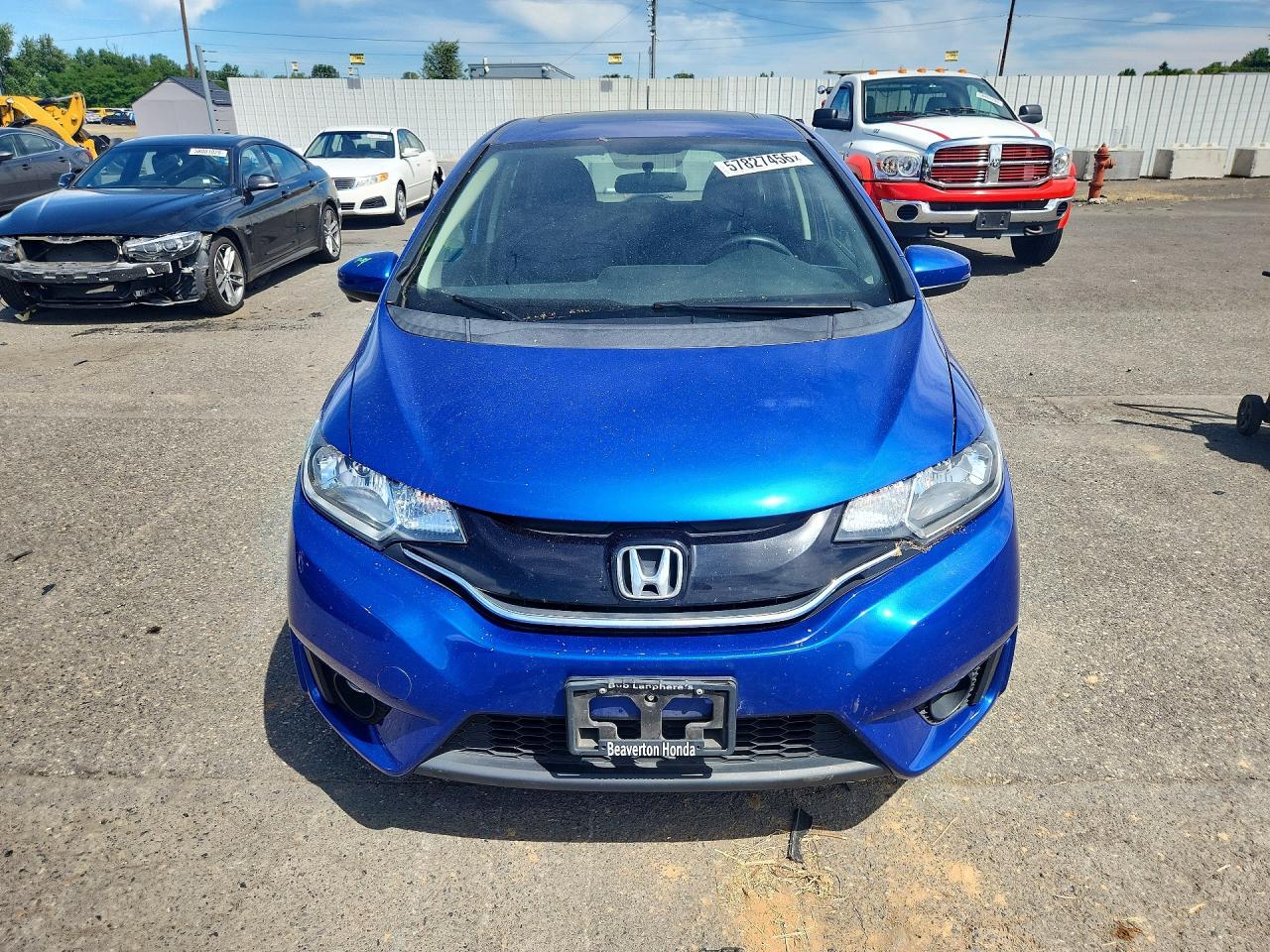 2015 Honda Fit Ex Blue vin: 3HGGK5H83FM736891