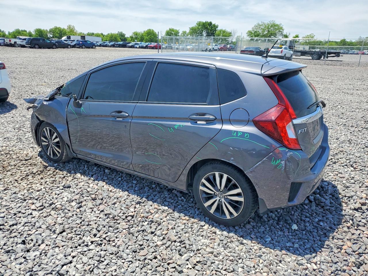 2015 Honda Fit Ex Gray vin: 3HGGK5H83FM740276