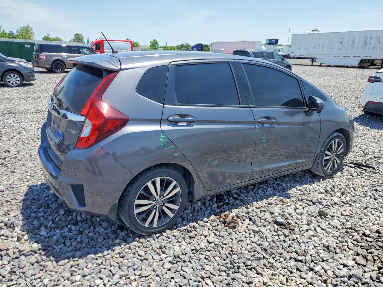 2015 Honda Fit Ex Gray vin: 3HGGK5H83FM740276