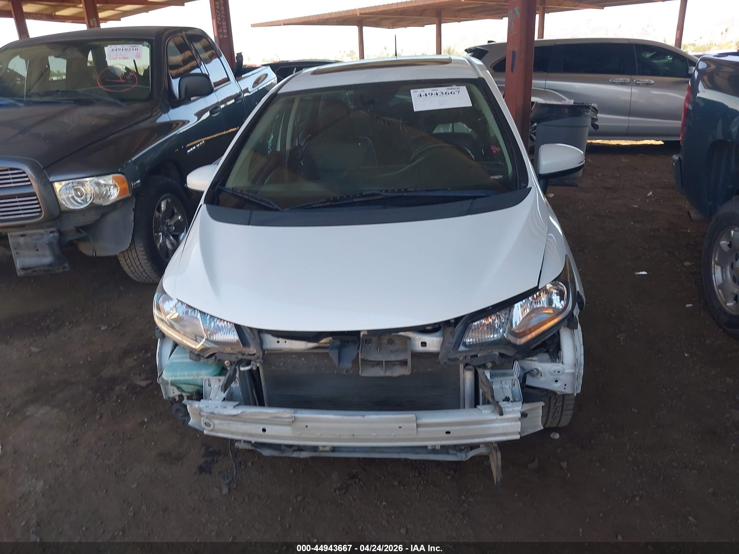 2015 Honda Fit Ex/ex-l Белый vin: 3HGGK5H83FM742514
