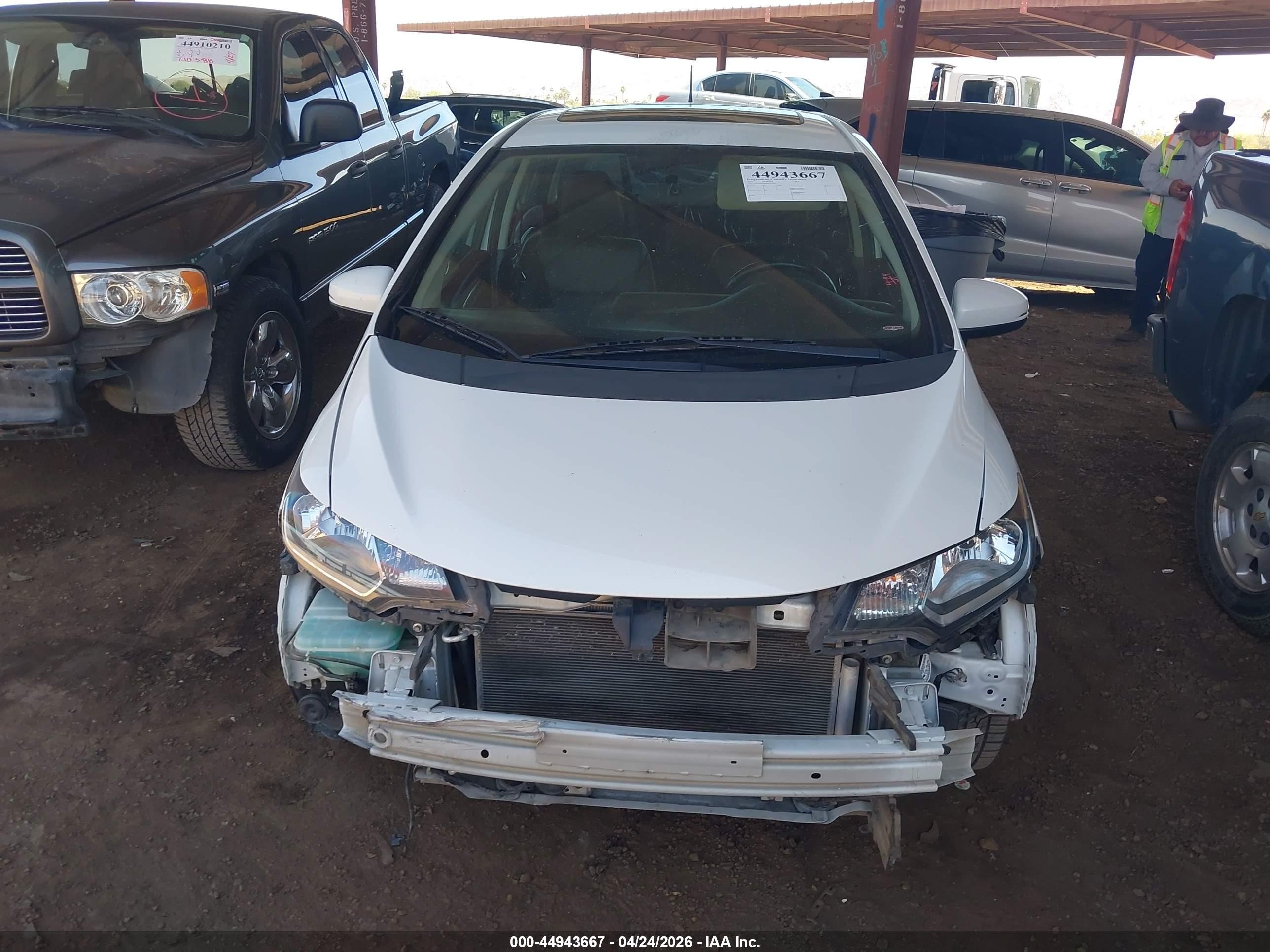 2015 Honda Fit Ex/ex-l Белый vin: 3HGGK5H83FM742514
