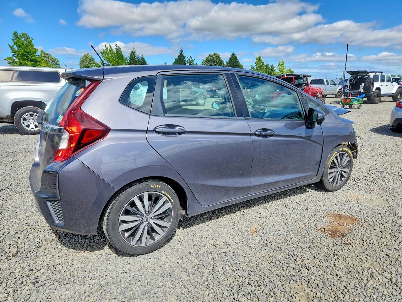 2015 Honda Fit Ex Gray vin: 3HGGK5H83FM746644