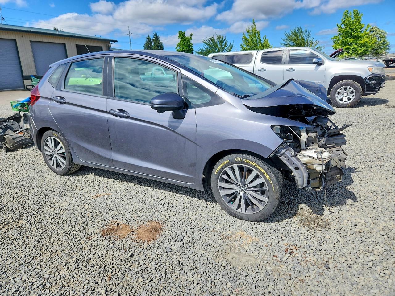 2015 Honda Fit Ex Gray vin: 3HGGK5H83FM746644