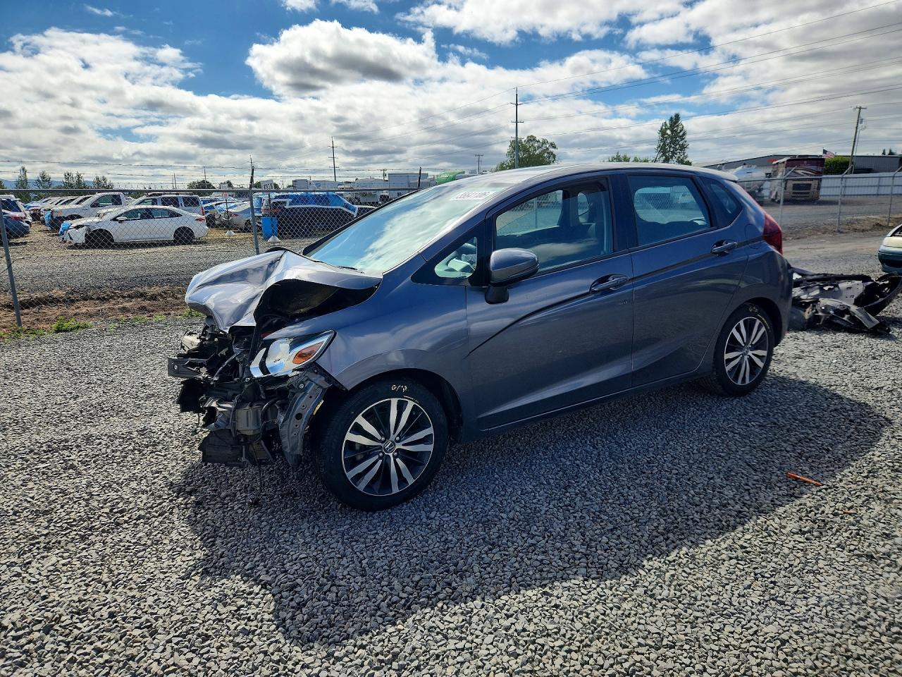 2015 Honda Fit Ex Gray vin: 3HGGK5H83FM746644