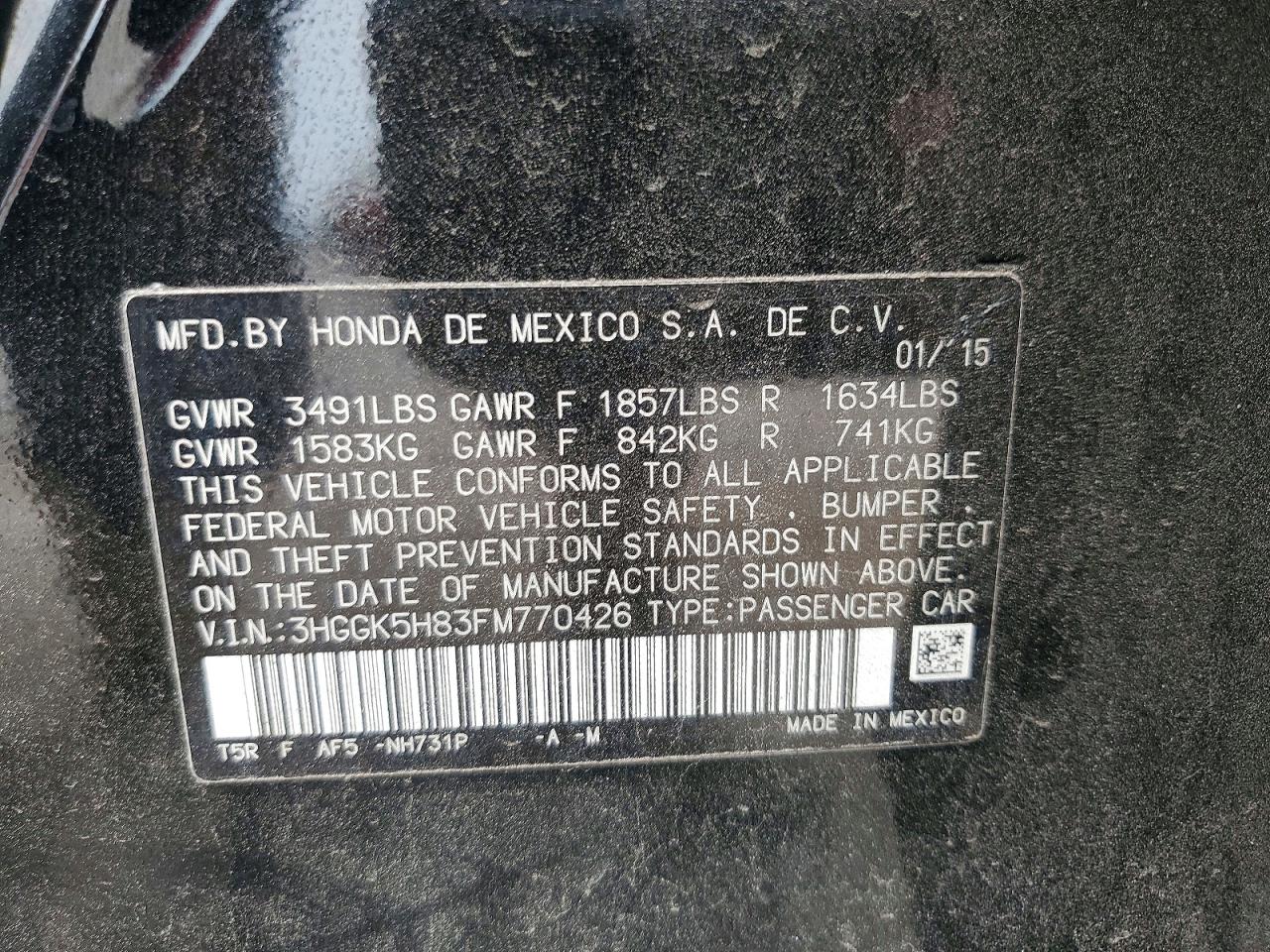 2015 Honda Fit Ex Black vin: 3HGGK5H83FM770426