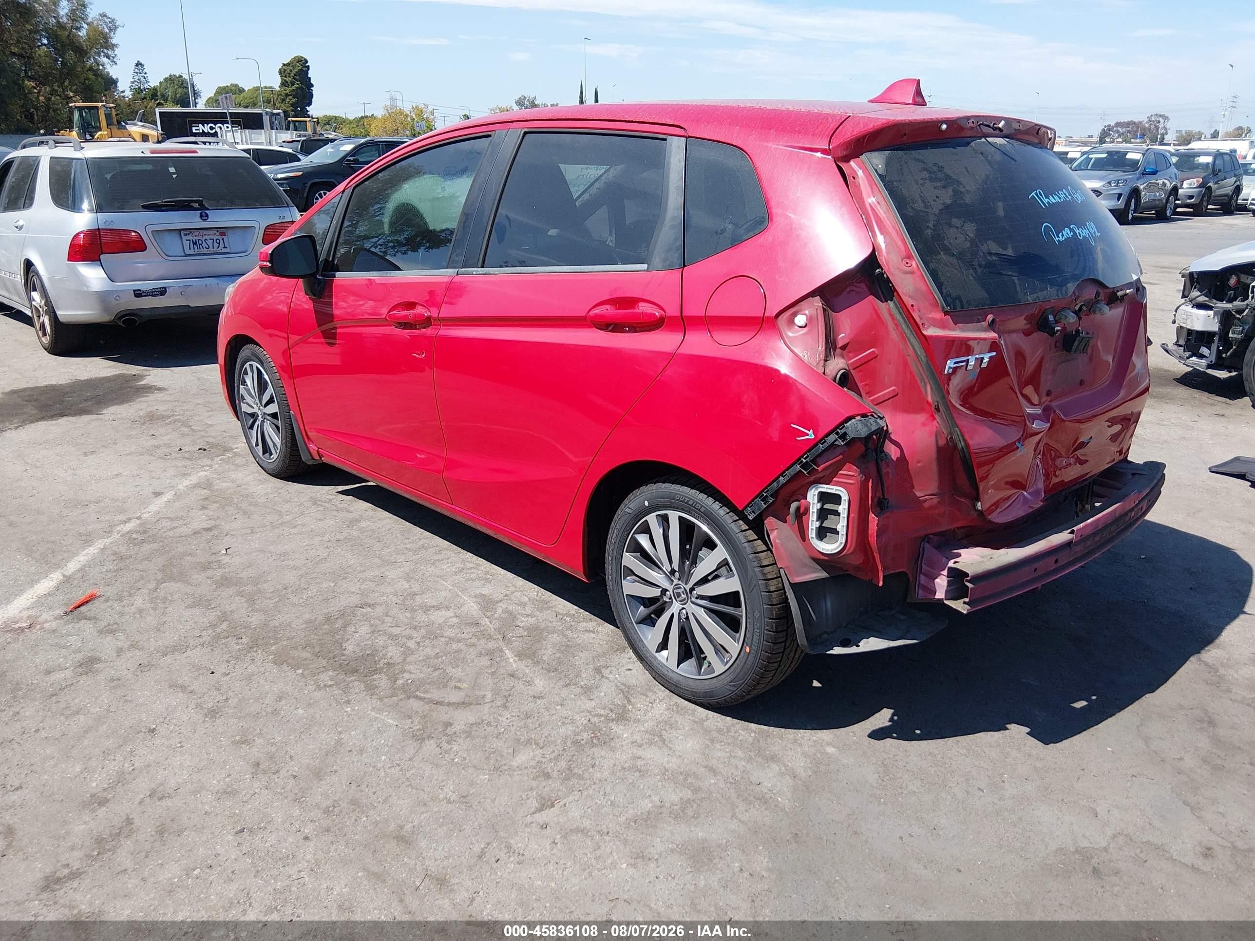 2015 Honda Fit Ex/ex-l Red vin: 3HGGK5H84FM708002