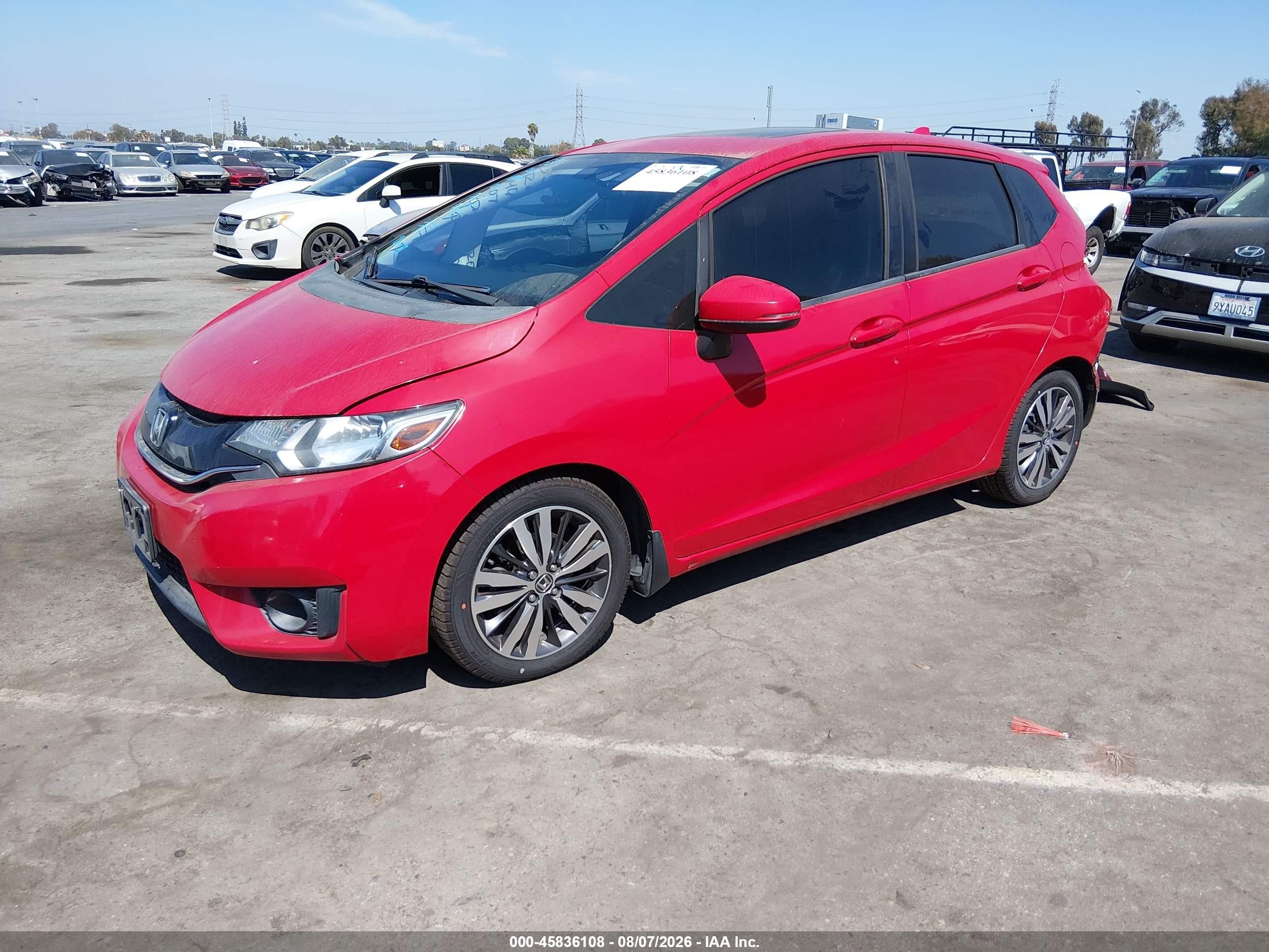 2015 Honda Fit Ex/ex-l Red vin: 3HGGK5H84FM708002