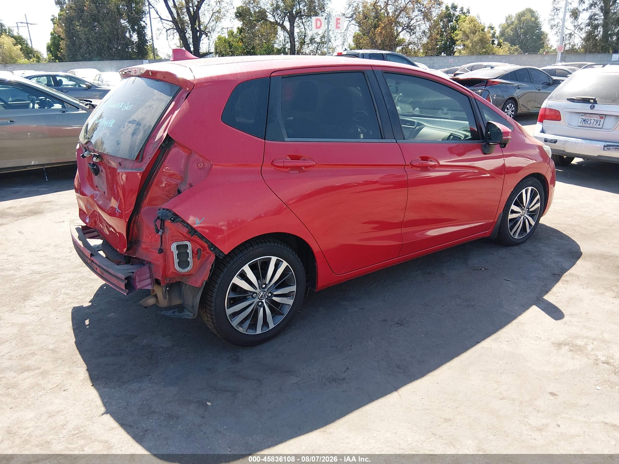 2015 Honda Fit Ex/ex-l Red vin: 3HGGK5H84FM708002